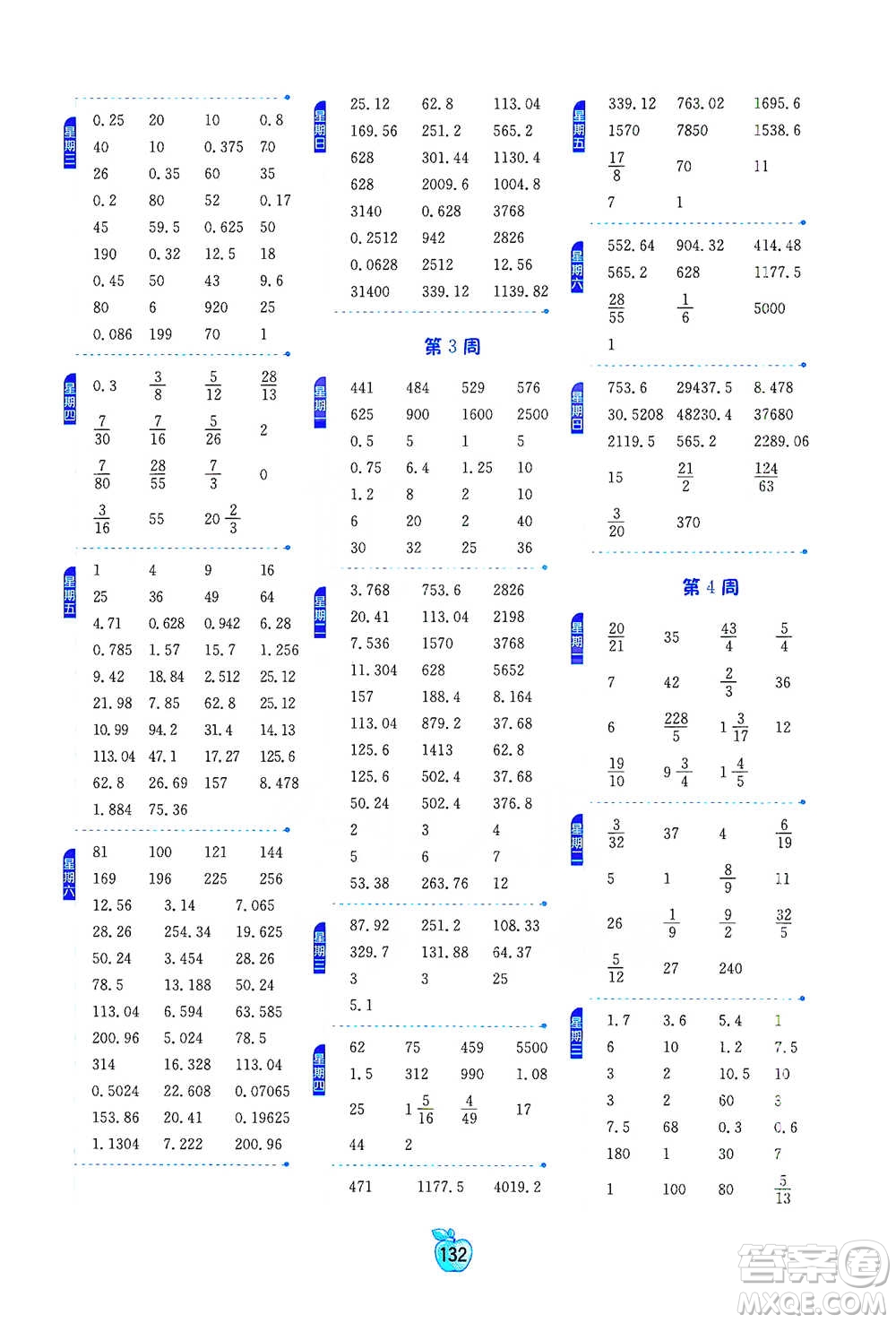 江蘇人民出版社2021小學(xué)數(shù)學(xué)計算高手六年級下冊人教版參考答案