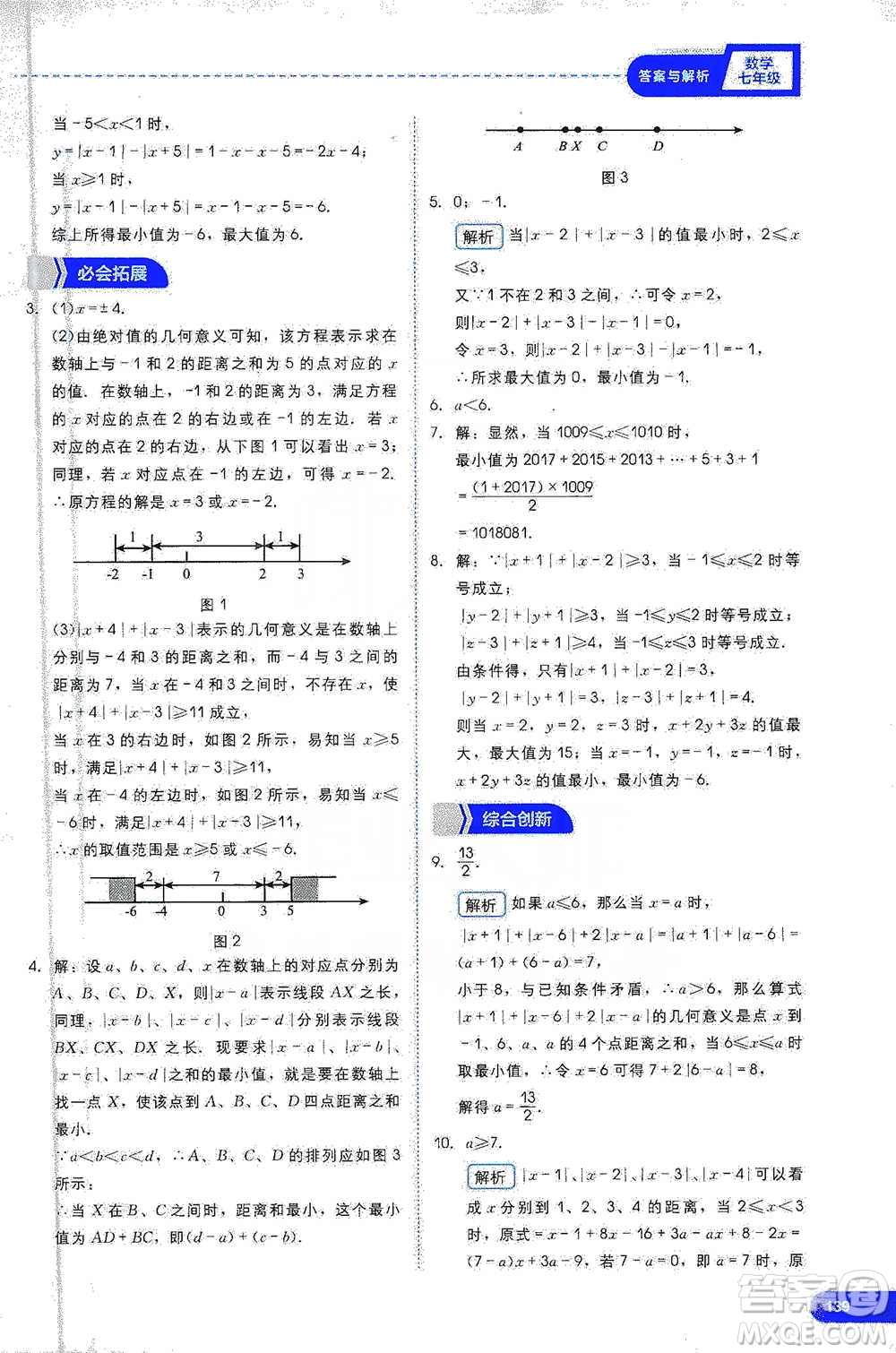 現(xiàn)代教育出版社2021學(xué)而思刷題高手初中數(shù)學(xué)七年級(jí)參考答案