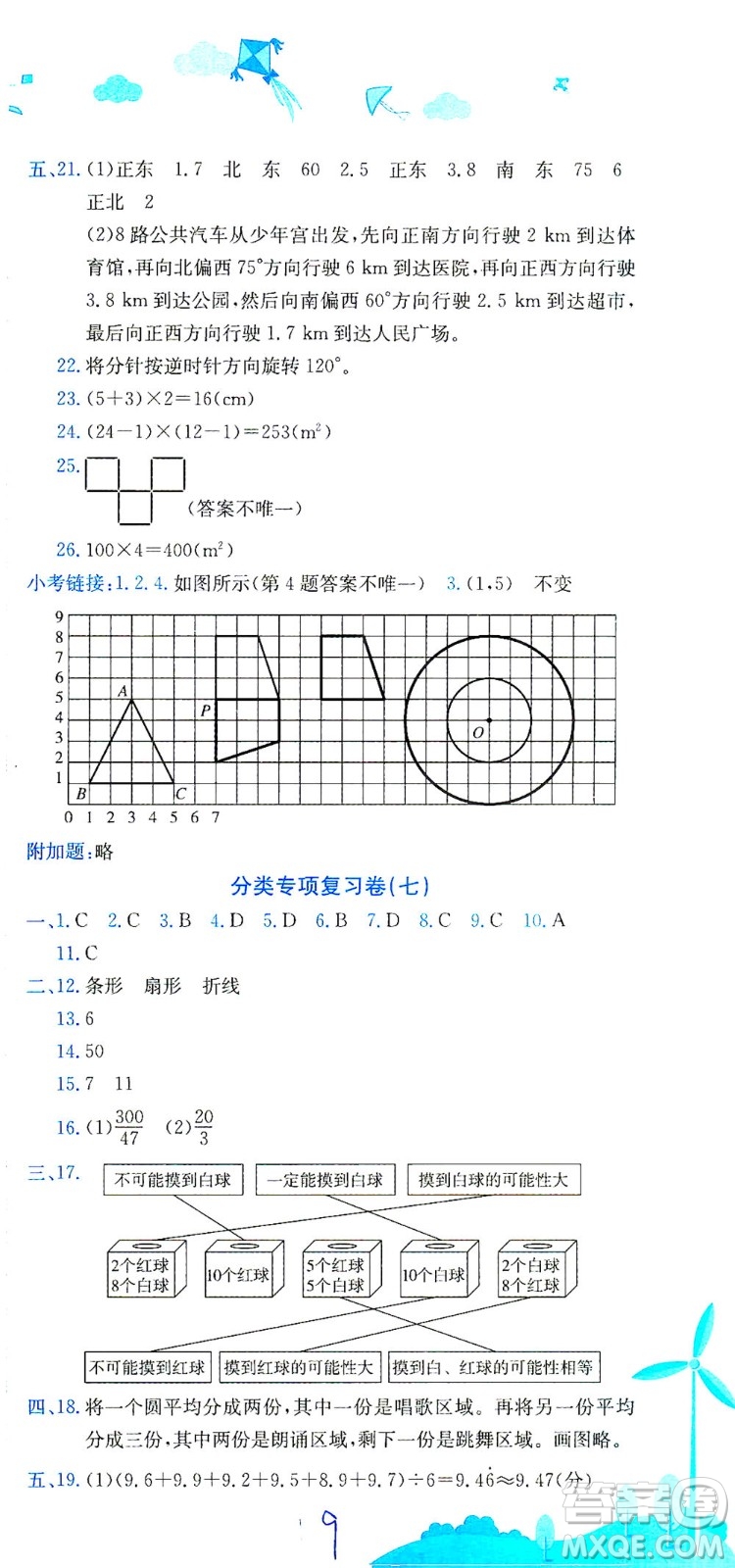 龍門書局2021黃岡小狀元達標卷六年級數(shù)學下R人教版答案