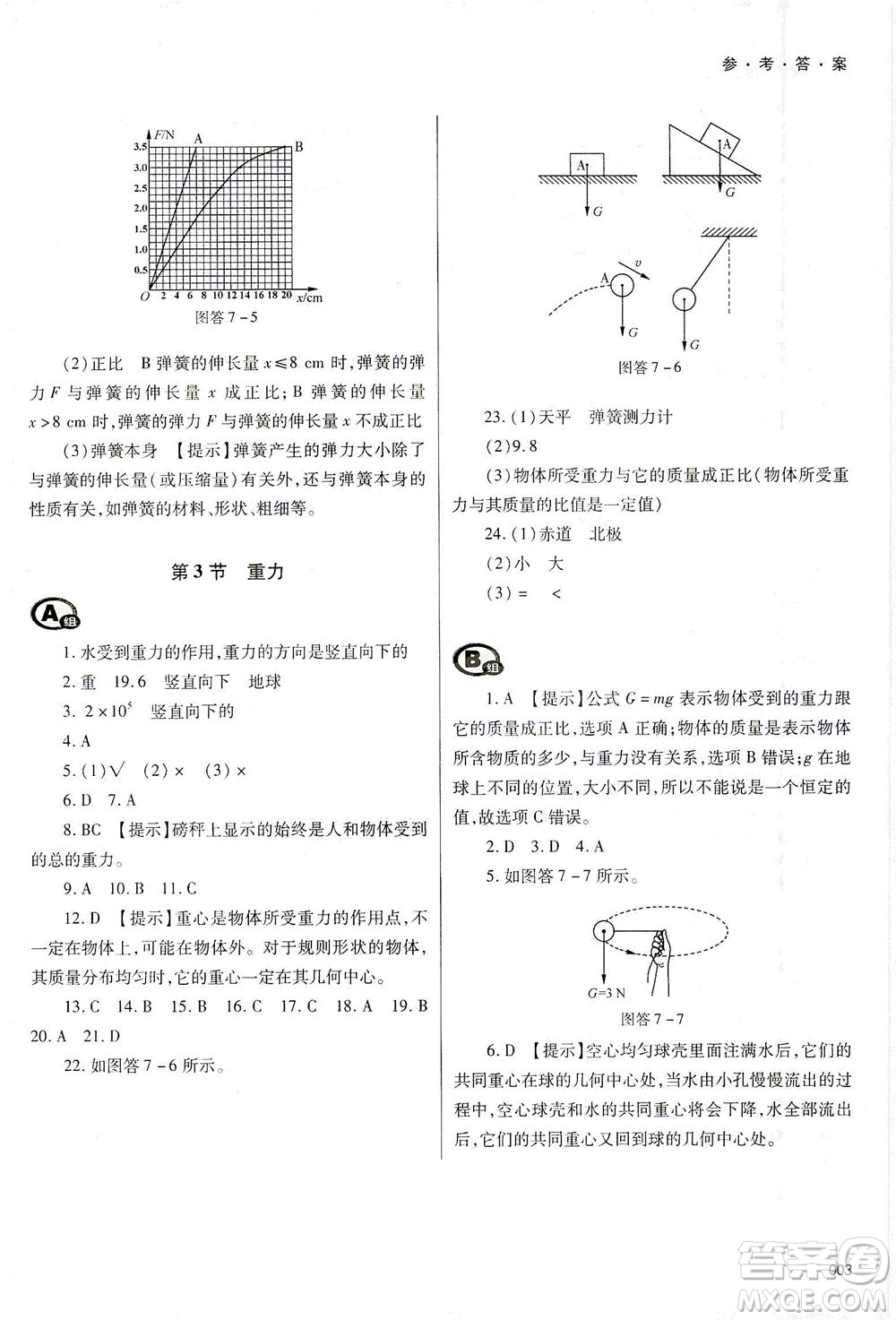 天津教育出版社2021學(xué)習(xí)質(zhì)量監(jiān)測(cè)八年級(jí)物理下冊(cè)人教版答案
