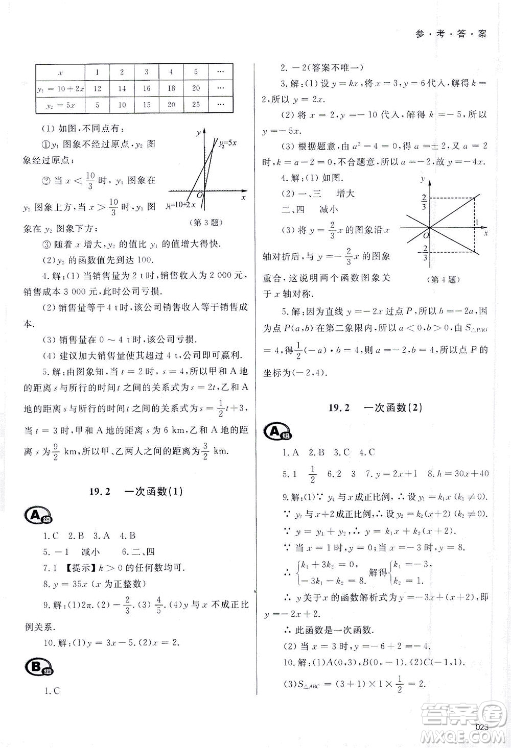 天津教育出版社2021學習質(zhì)量監(jiān)測八年級數(shù)學下冊人教版答案