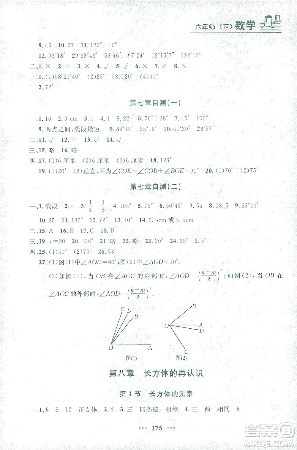 上海大學出版社2021鐘書金牌課課練六年級數(shù)學下冊滬教版答案