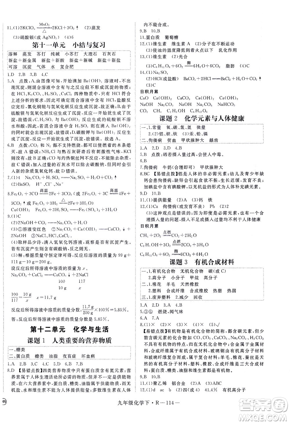 延邊大學(xué)出版社2021學(xué)練優(yōu)化學(xué)九年級下冊人教版河南專版答案