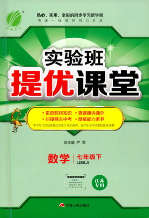 江蘇人民出版社2021春雨教育實驗班提優(yōu)課堂七年級下冊數(shù)學(xué)江蘇專用蘇科版參考答案