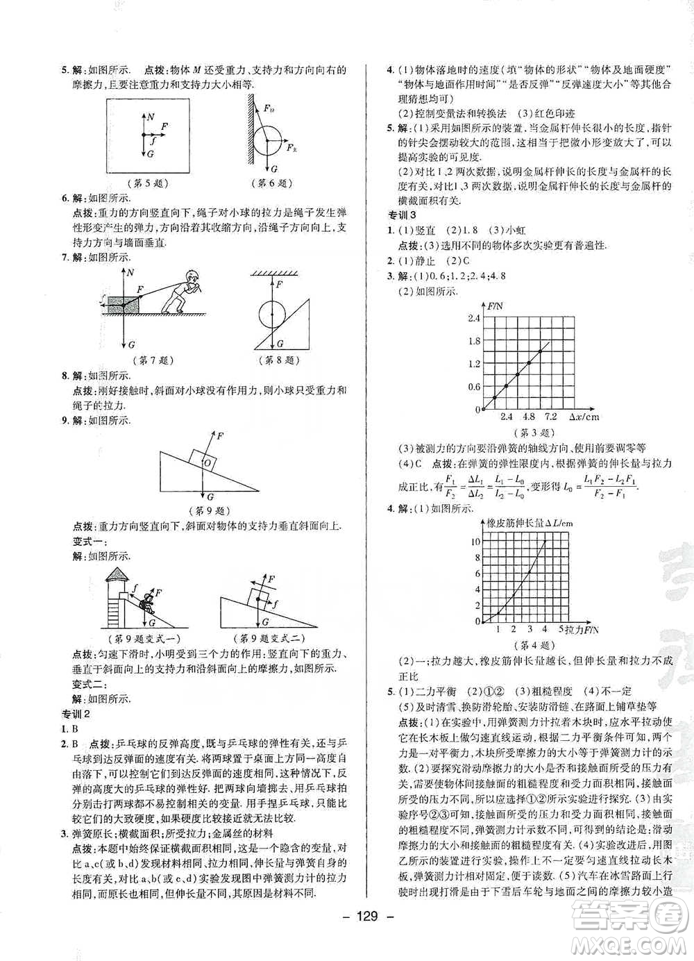陜西人民教育出版社2021典中點(diǎn)八年級(jí)下冊(cè)物理人教版參考答案