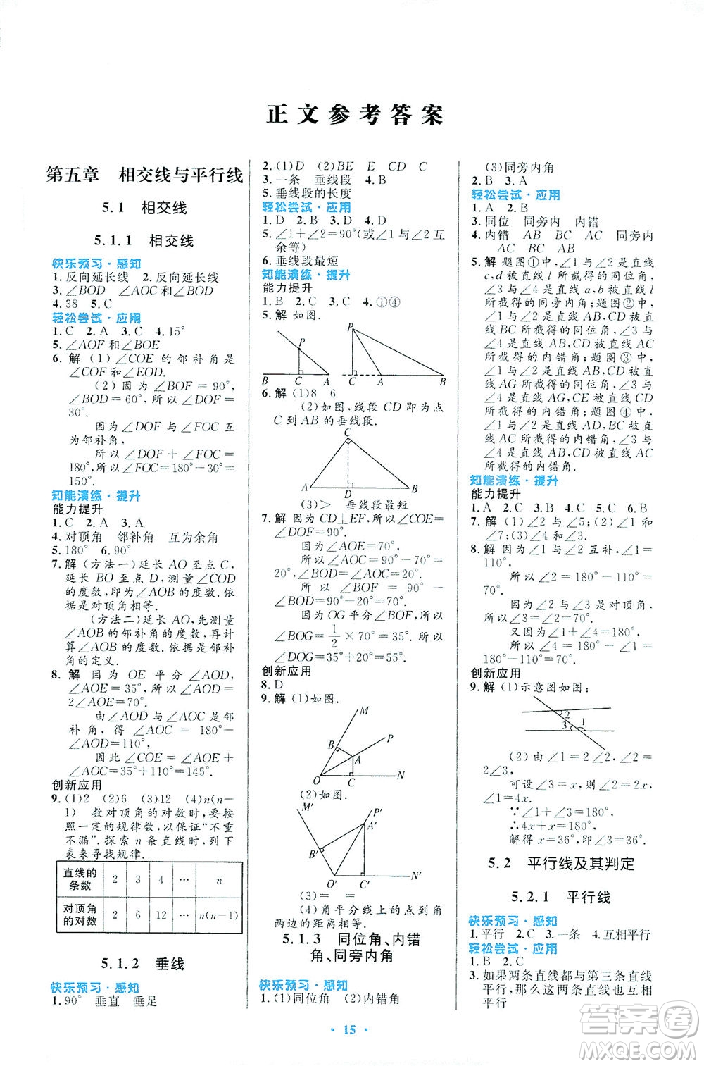 人民教育出版社2021初中同步測控優(yōu)化設計七年級數(shù)學下冊人教版福建專版答案