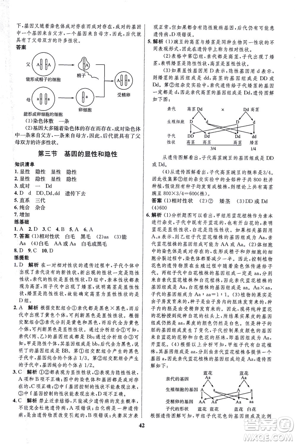 現(xiàn)代教育出版社2021初中同步學考優(yōu)化設計八年級生物下冊RJ人教版答案
