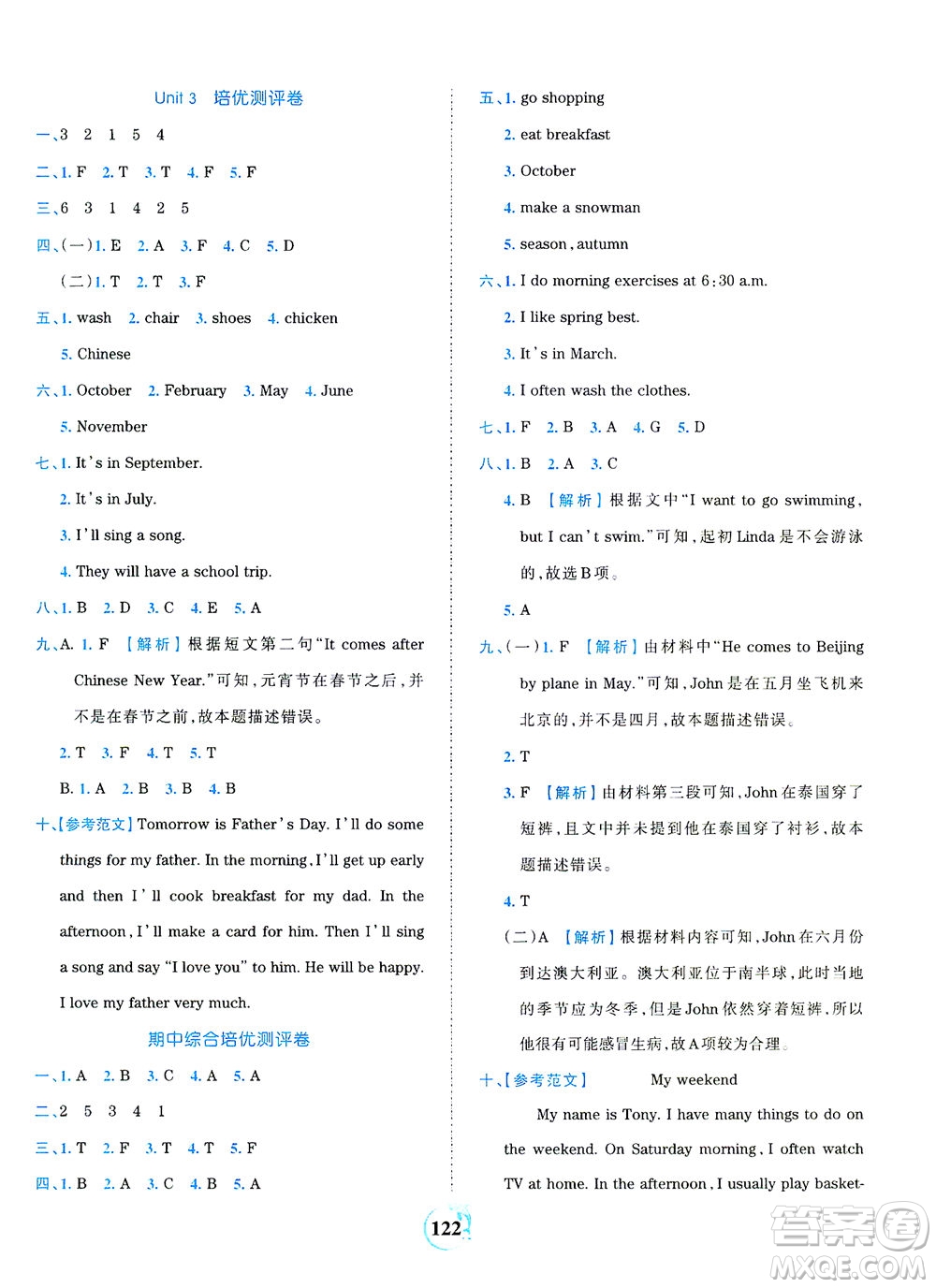 江西人民出版社2021春王朝霞德才兼?zhèn)渥鳂I(yè)創(chuàng)新設計英語五年級下冊PEP版人教版答案