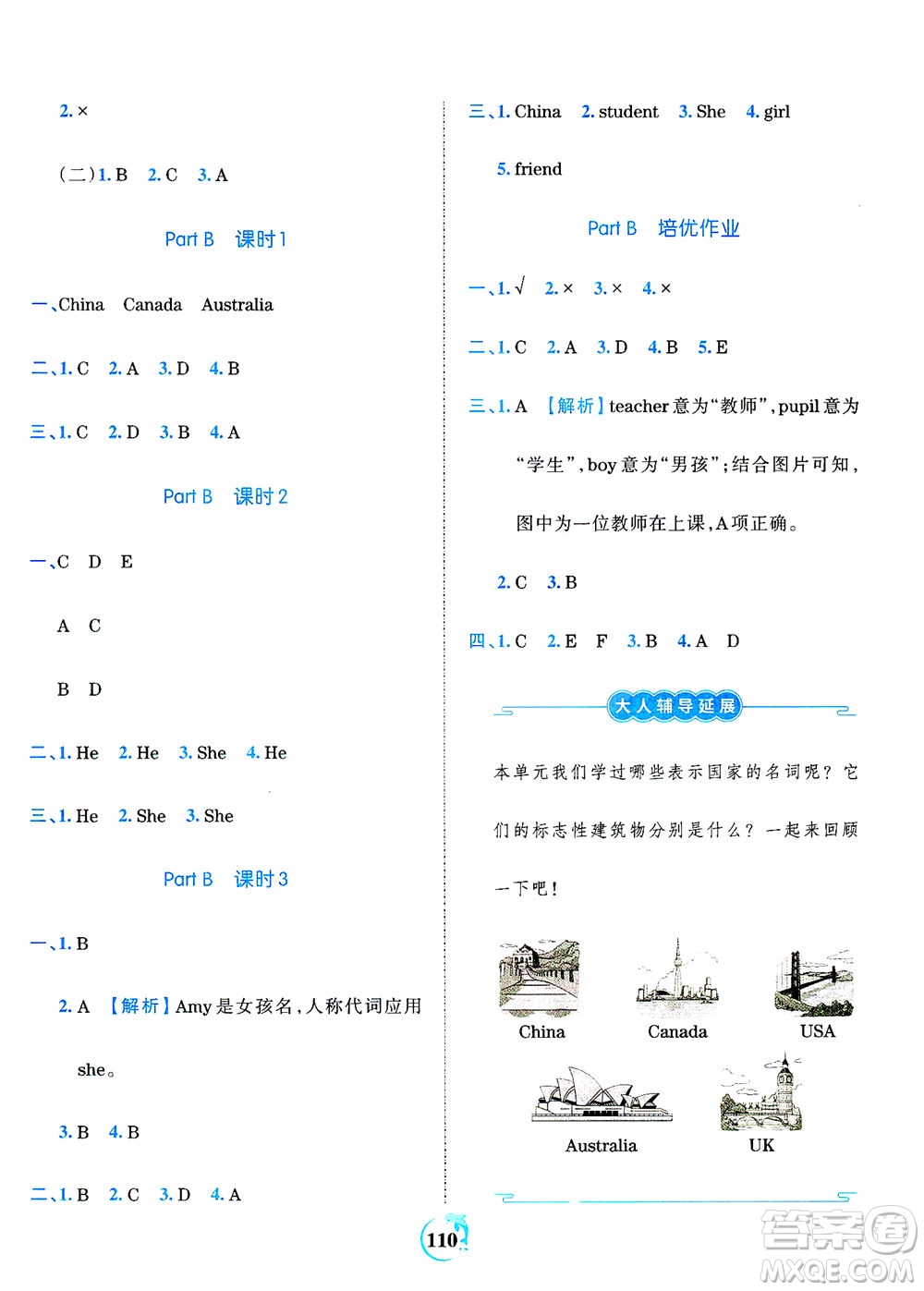 江西人民出版社2021春王朝霞德才兼?zhèn)渥鳂I(yè)創(chuàng)新設(shè)計(jì)英語三年級(jí)下冊PEP版人教版答案