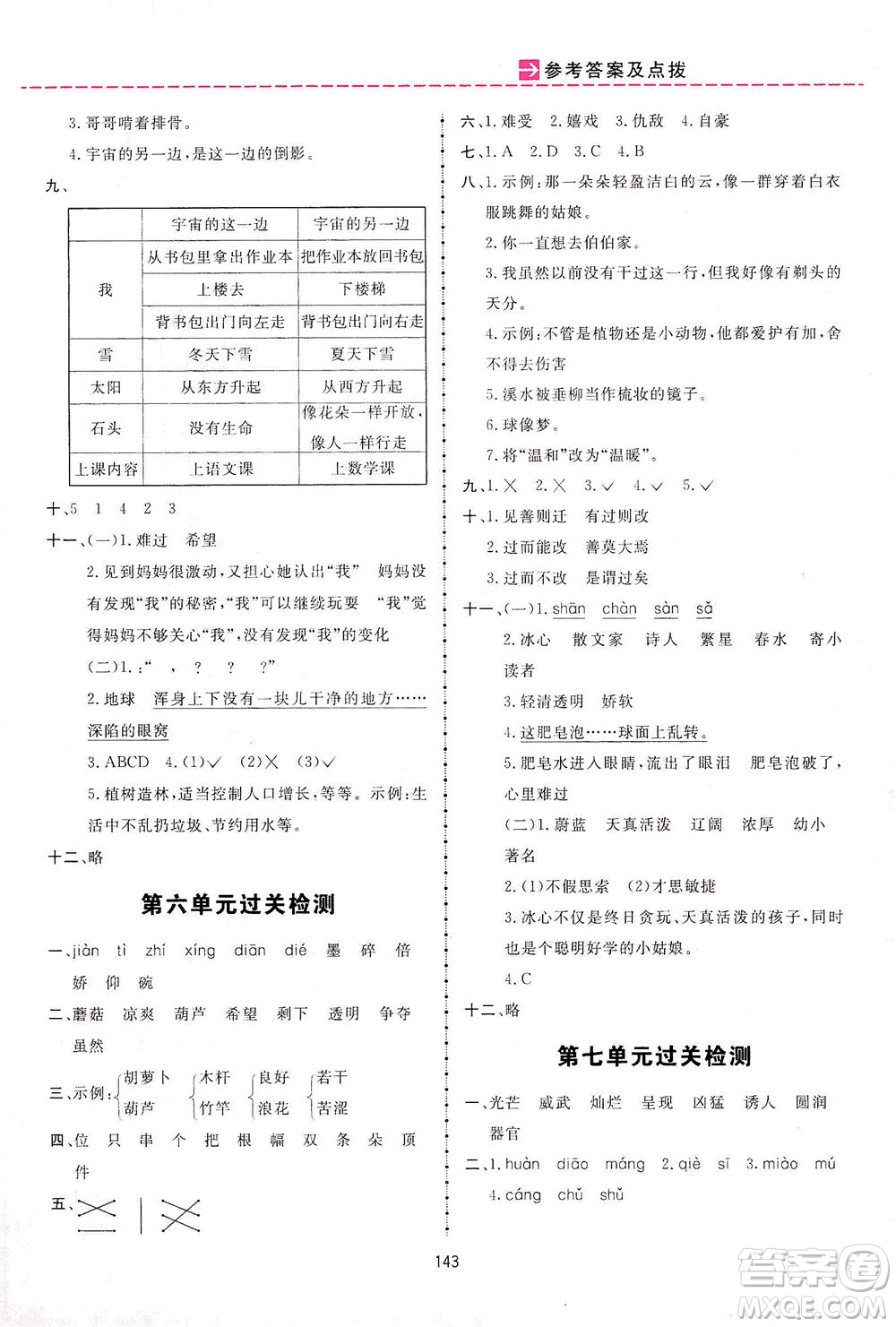 吉林教育出版社2021三維數(shù)字課堂語文三年級下冊人教版答案