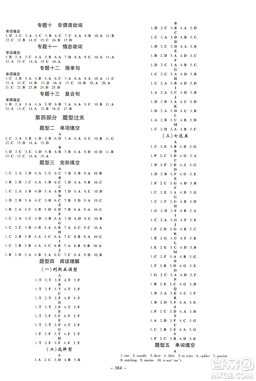 新世紀(jì)出版社2021導(dǎo)與練初中學(xué)業(yè)水平考試九年級(jí)英語下冊(cè)人教版昆明專版答案