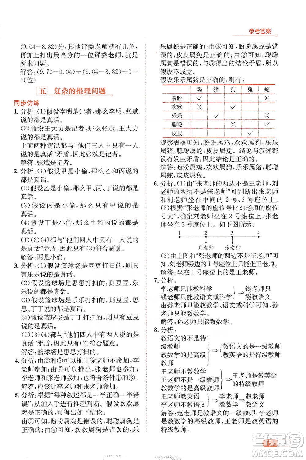 陜西人民教育出版社2021小學(xué)數(shù)學(xué)應(yīng)用題全解五年級通用版參考答案