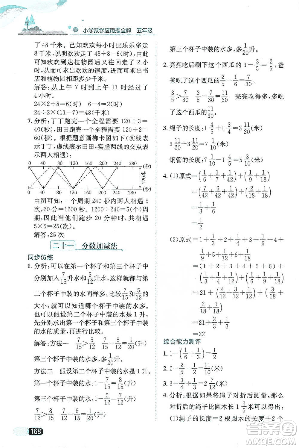 陜西人民教育出版社2021小學(xué)數(shù)學(xué)應(yīng)用題全解五年級通用版參考答案