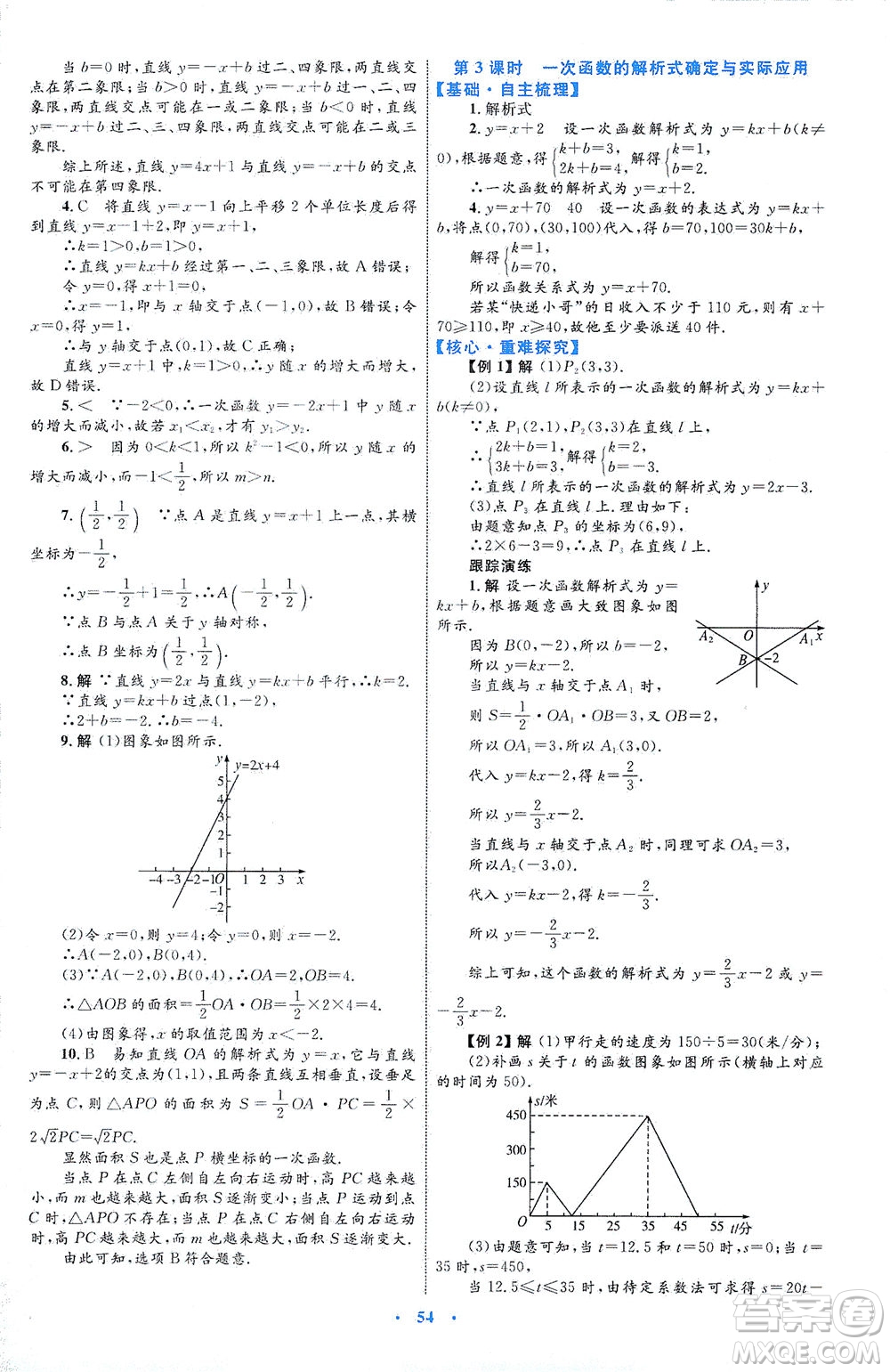 內(nèi)蒙古教育出版社2021學(xué)習(xí)目標(biāo)與檢測(cè)八年級(jí)數(shù)學(xué)下冊(cè)人教版答案