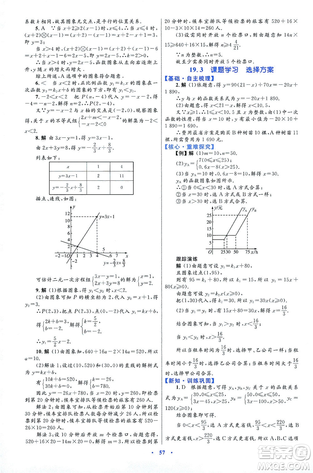 內(nèi)蒙古教育出版社2021學(xué)習(xí)目標(biāo)與檢測(cè)八年級(jí)數(shù)學(xué)下冊(cè)人教版答案