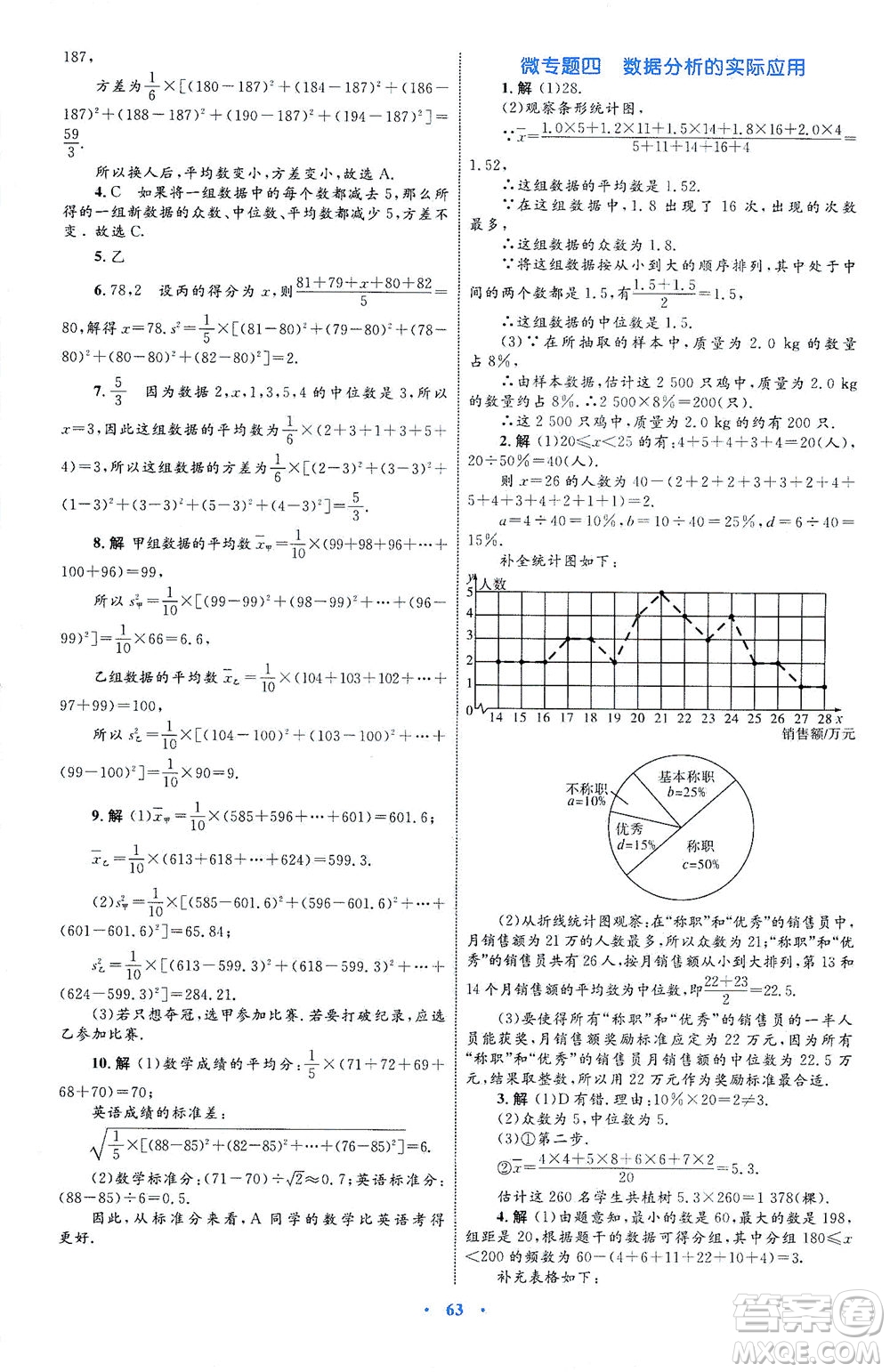 內(nèi)蒙古教育出版社2021學(xué)習(xí)目標(biāo)與檢測(cè)八年級(jí)數(shù)學(xué)下冊(cè)人教版答案