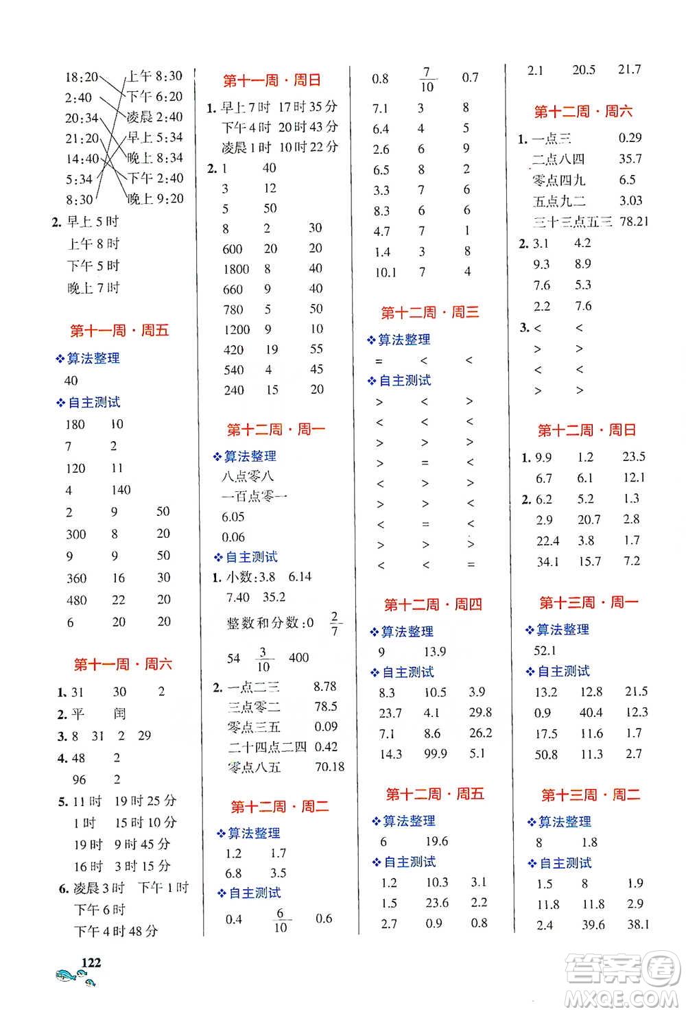 遼寧教育出版社2021小學學霸天天計算三年級下冊數學人教版參考答案