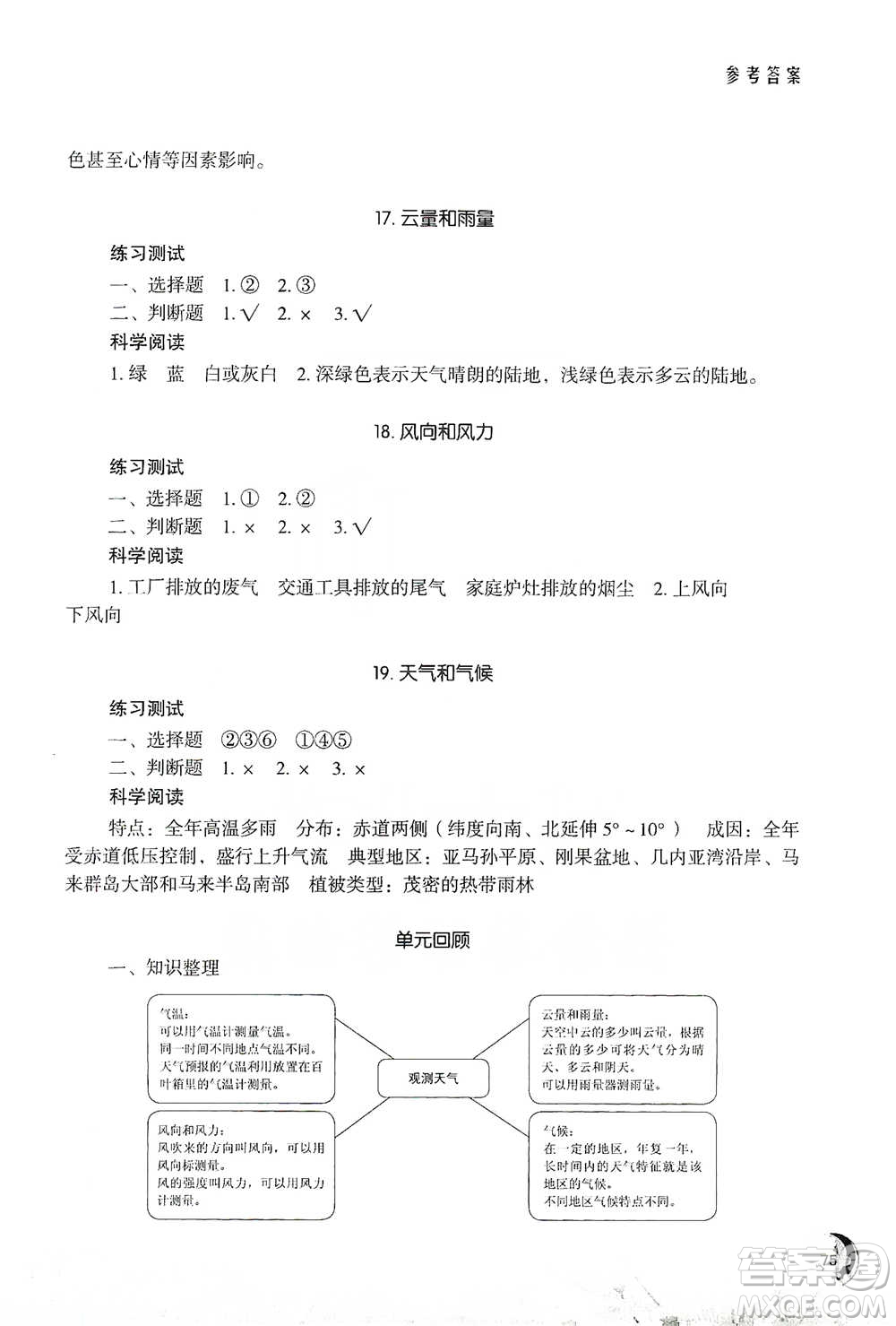江蘇鳳凰教育出版社2021小學(xué)科學(xué)實(shí)驗(yàn)冊(cè)三年級(jí)下冊(cè)參考答案