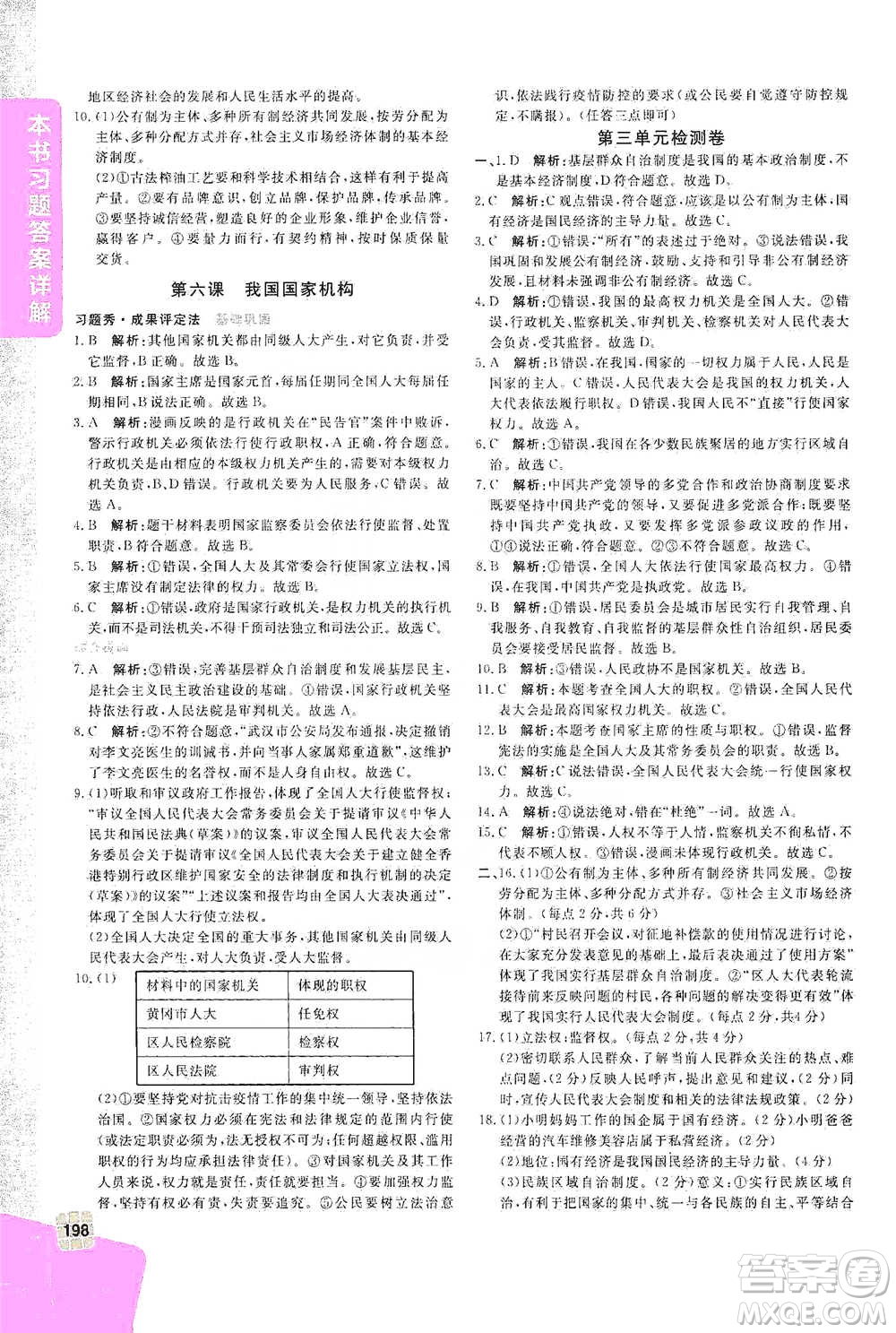 開明出版社2021倍速學(xué)習(xí)法八年級道德與法治下冊人教版參考答案