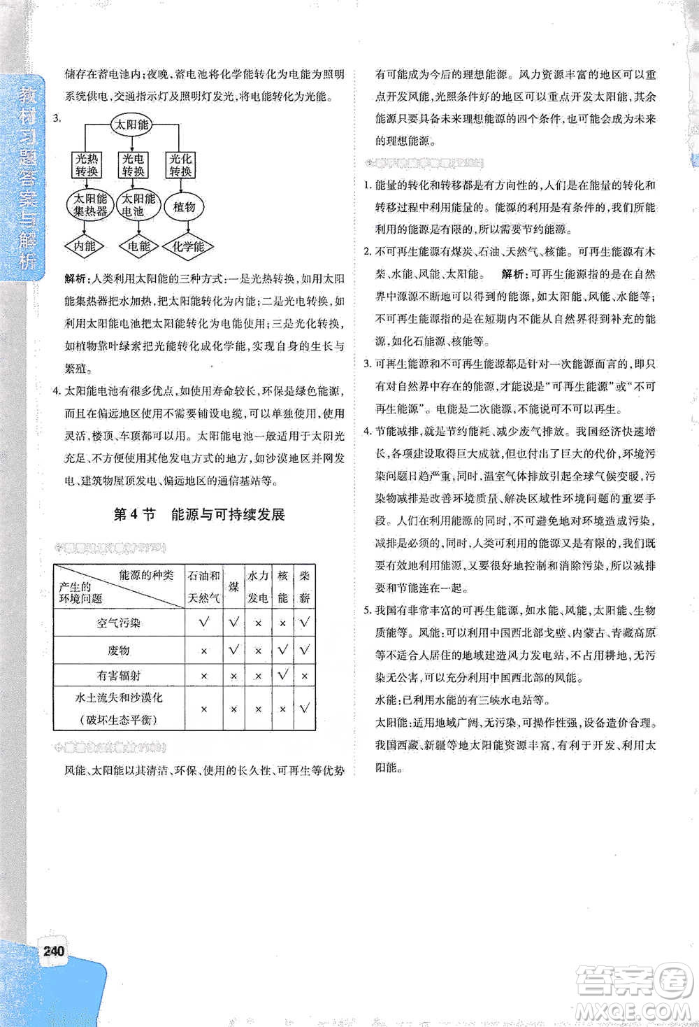 北京教育出版社2021倍速學(xué)習(xí)法九年級物理下冊人教版參考答案