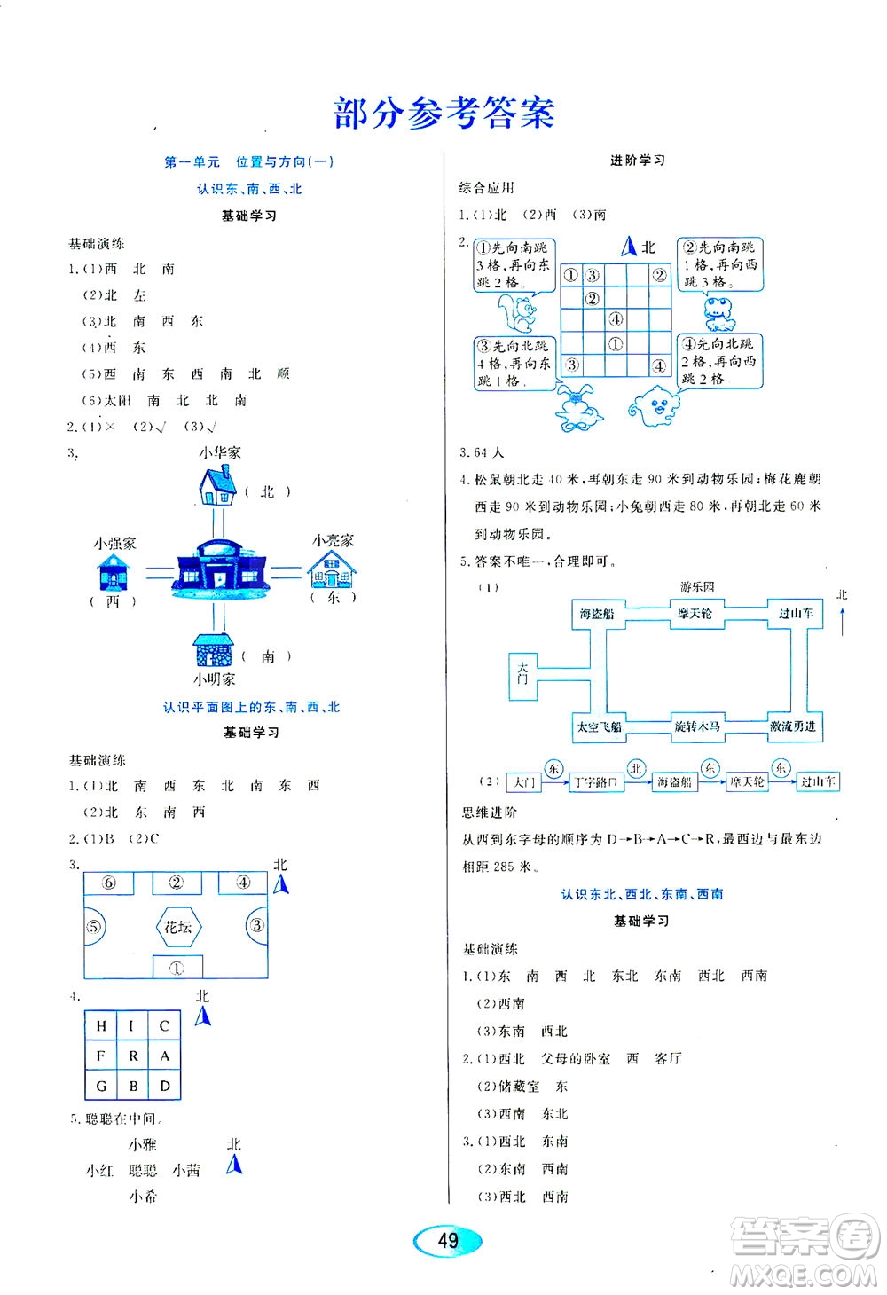 黑龍江教育出版社2021資源與評(píng)價(jià)三年級(jí)數(shù)學(xué)下冊(cè)人教版答案
