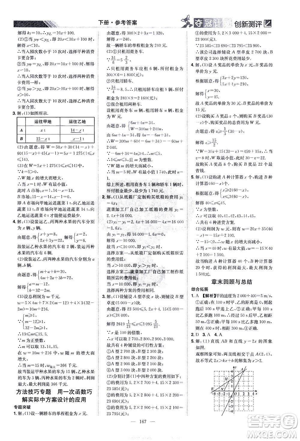 江西美術(shù)出版社2021奪冠計(jì)劃數(shù)學(xué)八年級(jí)下冊(cè)RJ人教版江西專版答案