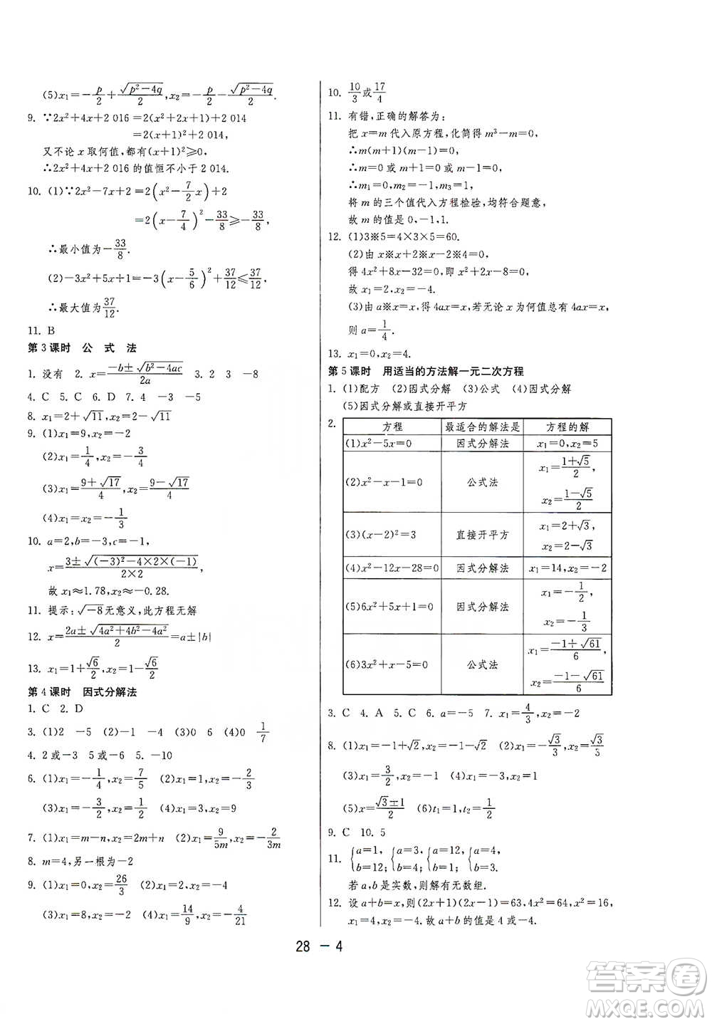 江蘇人民出版社2021年1課3練單元達(dá)標(biāo)測試八年級下冊數(shù)學(xué)滬科版參考答案