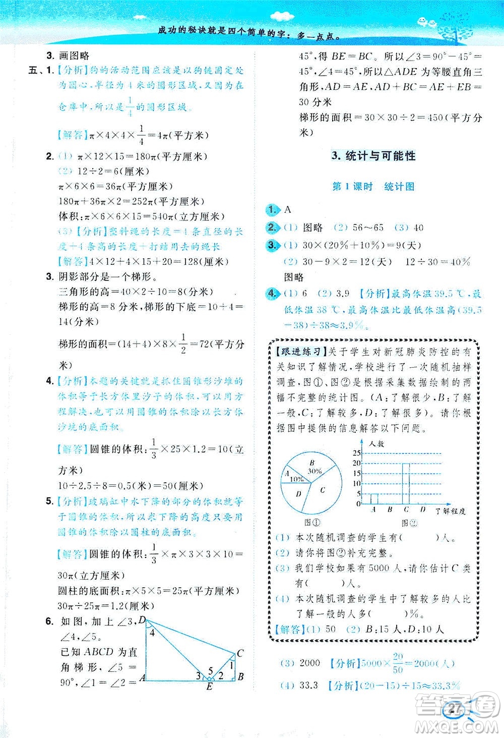 東南大學(xué)出版社2021年ENBO小天才智能培優(yōu)數(shù)學(xué)六年級下冊江蘇版答案