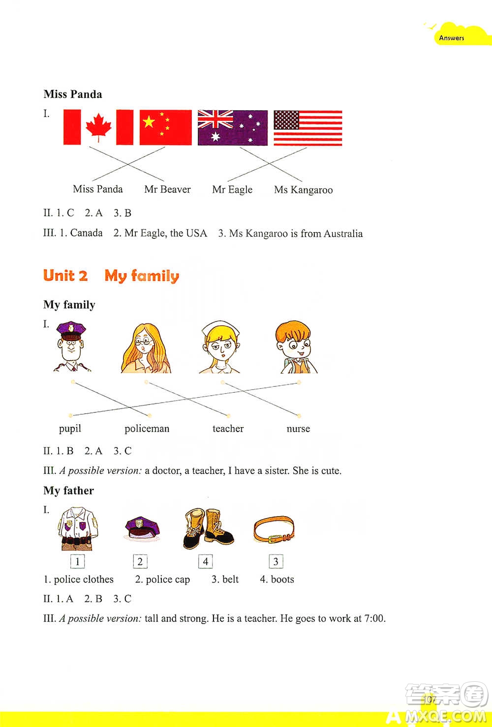 浙江教育出版社2021小學(xué)英語閱讀強(qiáng)化訓(xùn)練三年級下冊參考答案