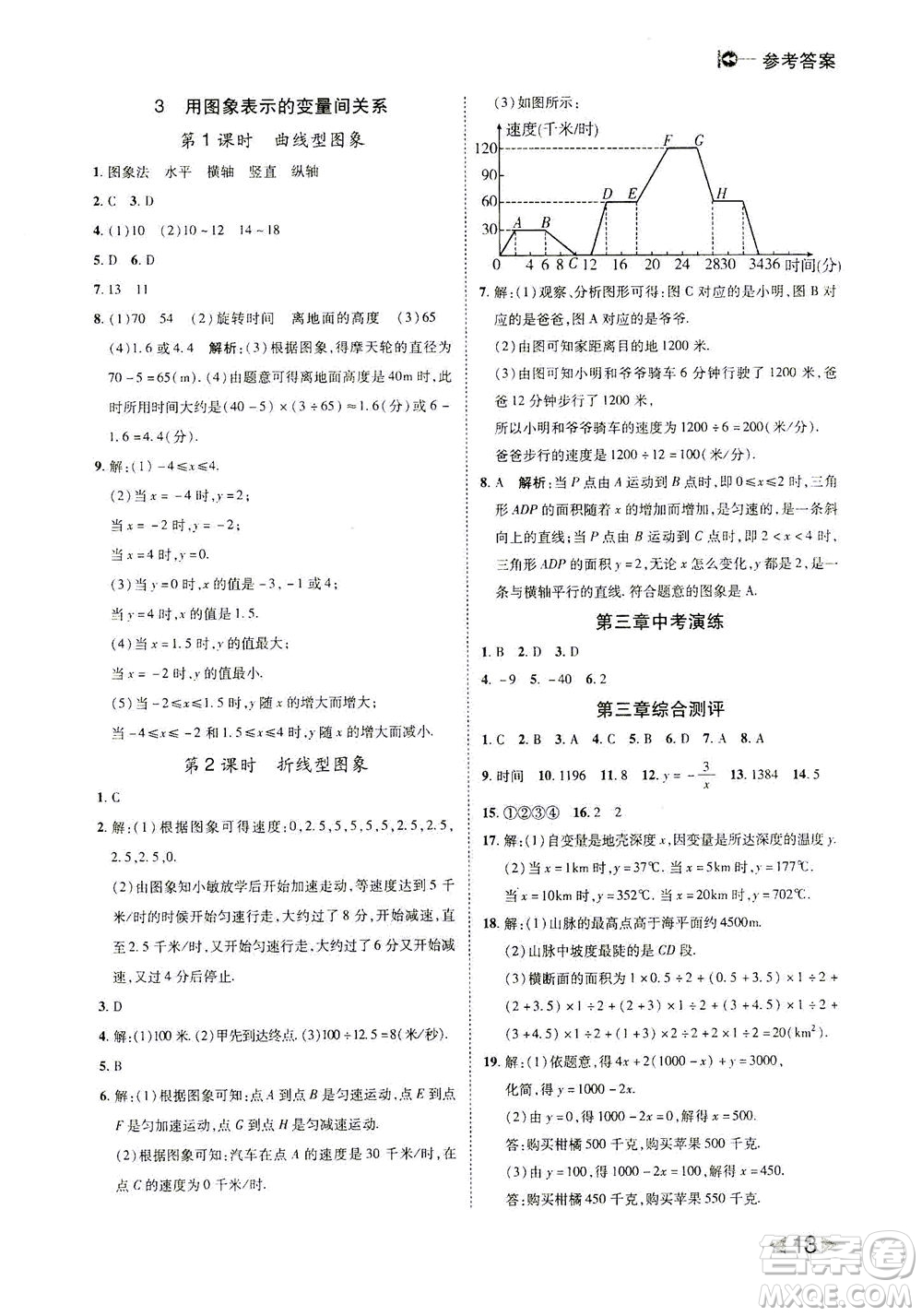 北方婦女兒童出版社2021勝券在握打好基礎(chǔ)作業(yè)本七年級(jí)數(shù)學(xué)下冊(cè)BS北師大版答案