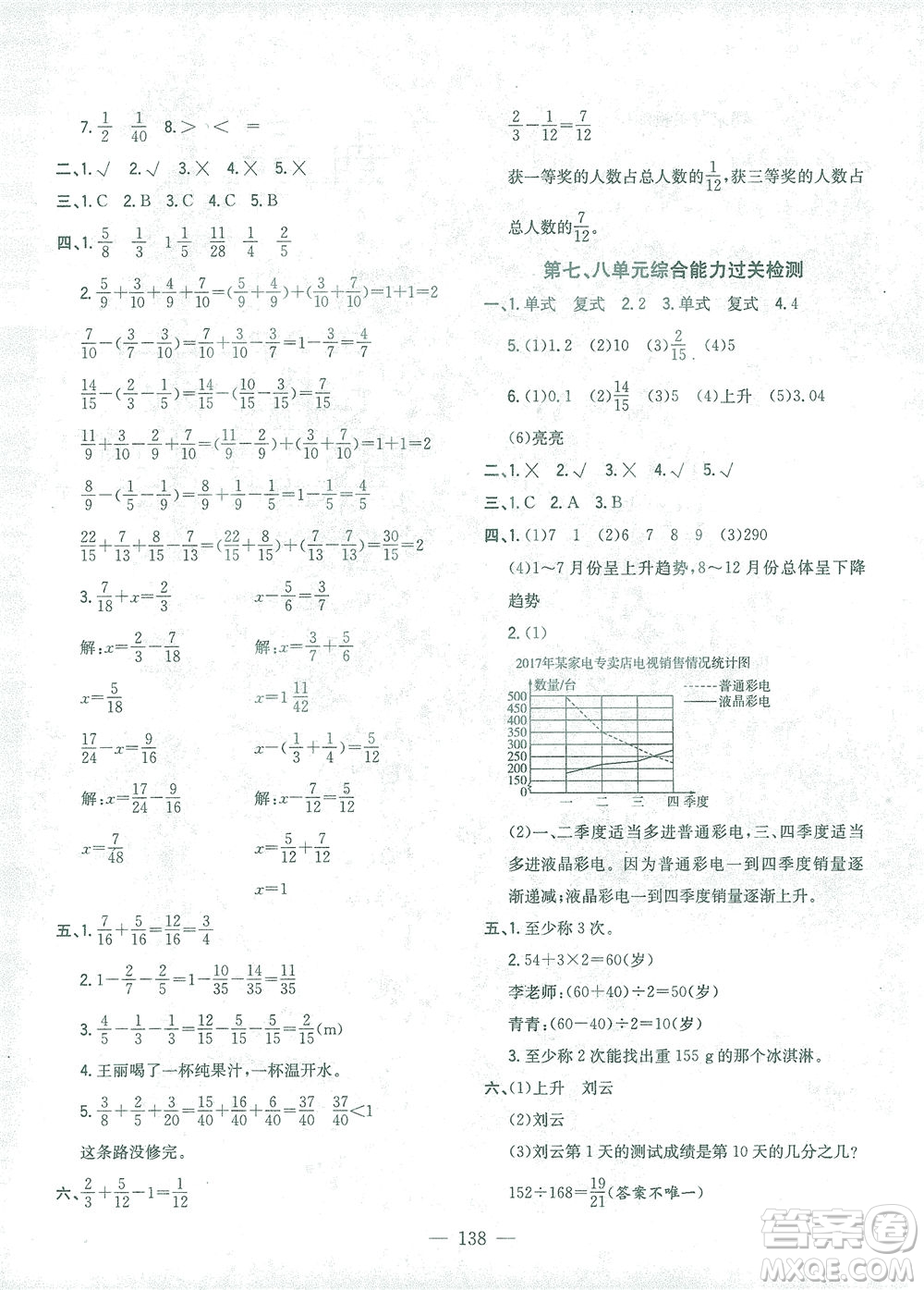 浙江大學(xué)出版社2021課時(shí)特訓(xùn)優(yōu)化作業(yè)本五年級(jí)數(shù)學(xué)下冊(cè)人教版答案