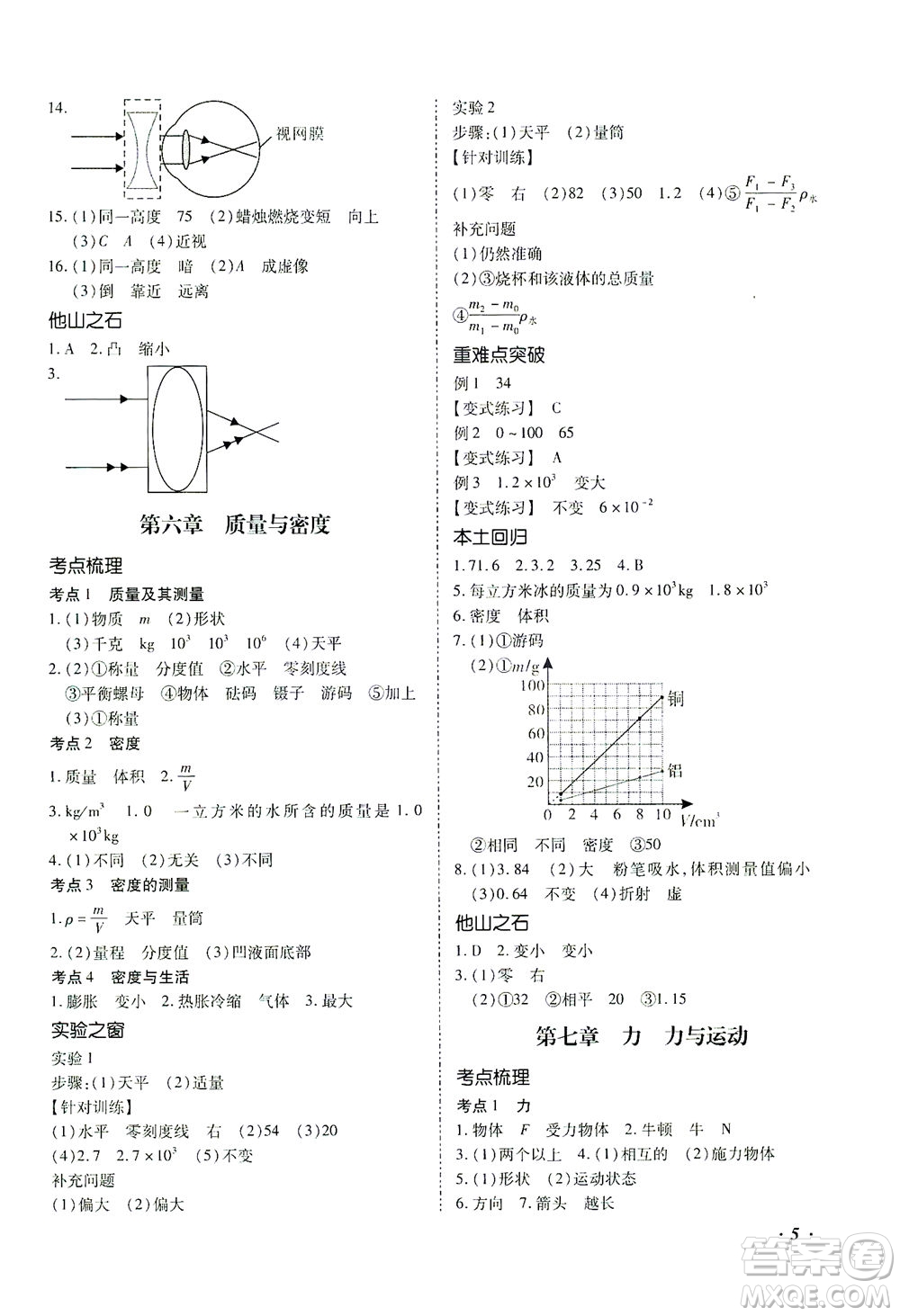 延邊教育出版社2021本土攻略精準(zhǔn)復(fù)習(xí)方案九年級物理下冊人教版云南專版答案