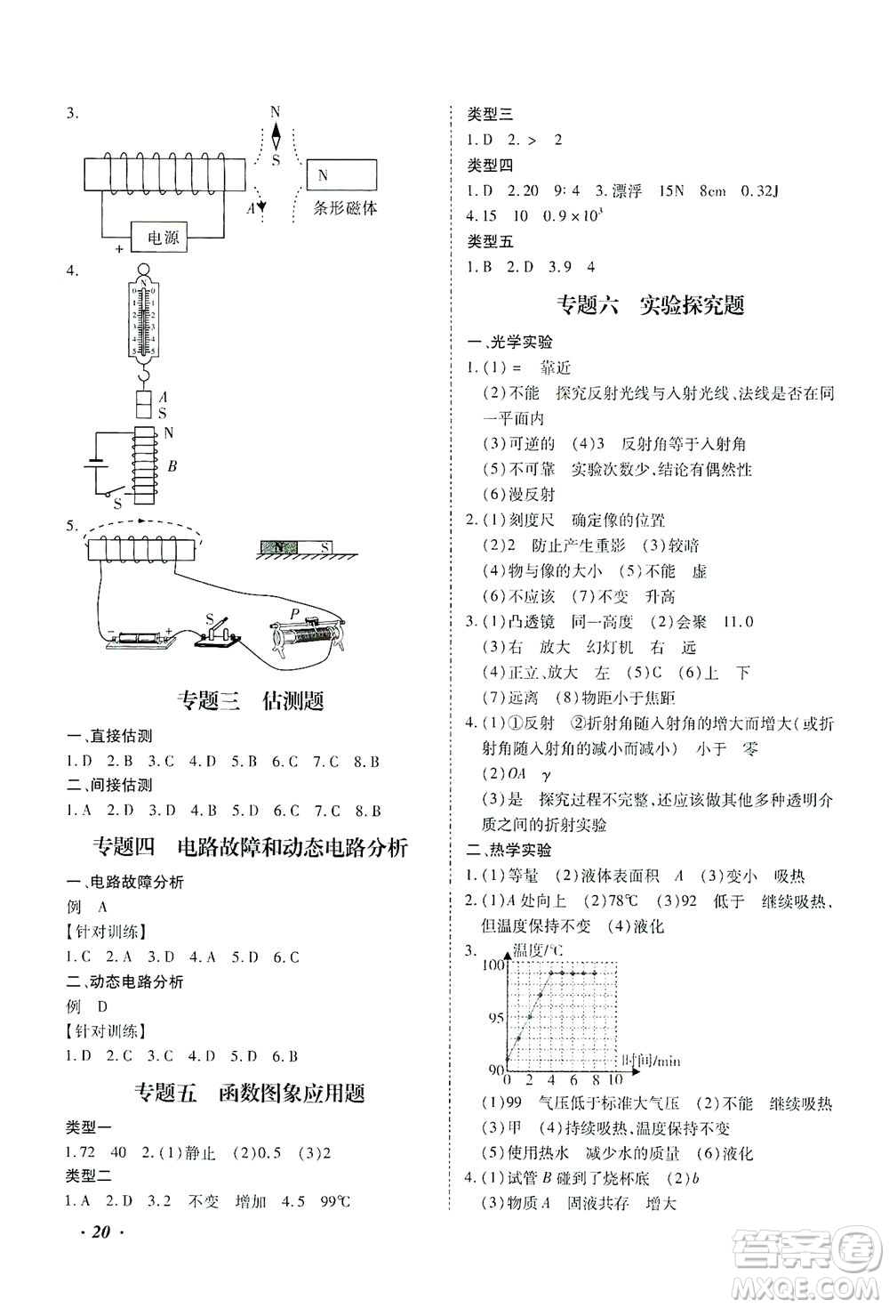 延邊教育出版社2021本土攻略精準(zhǔn)復(fù)習(xí)方案九年級物理下冊人教版云南專版答案