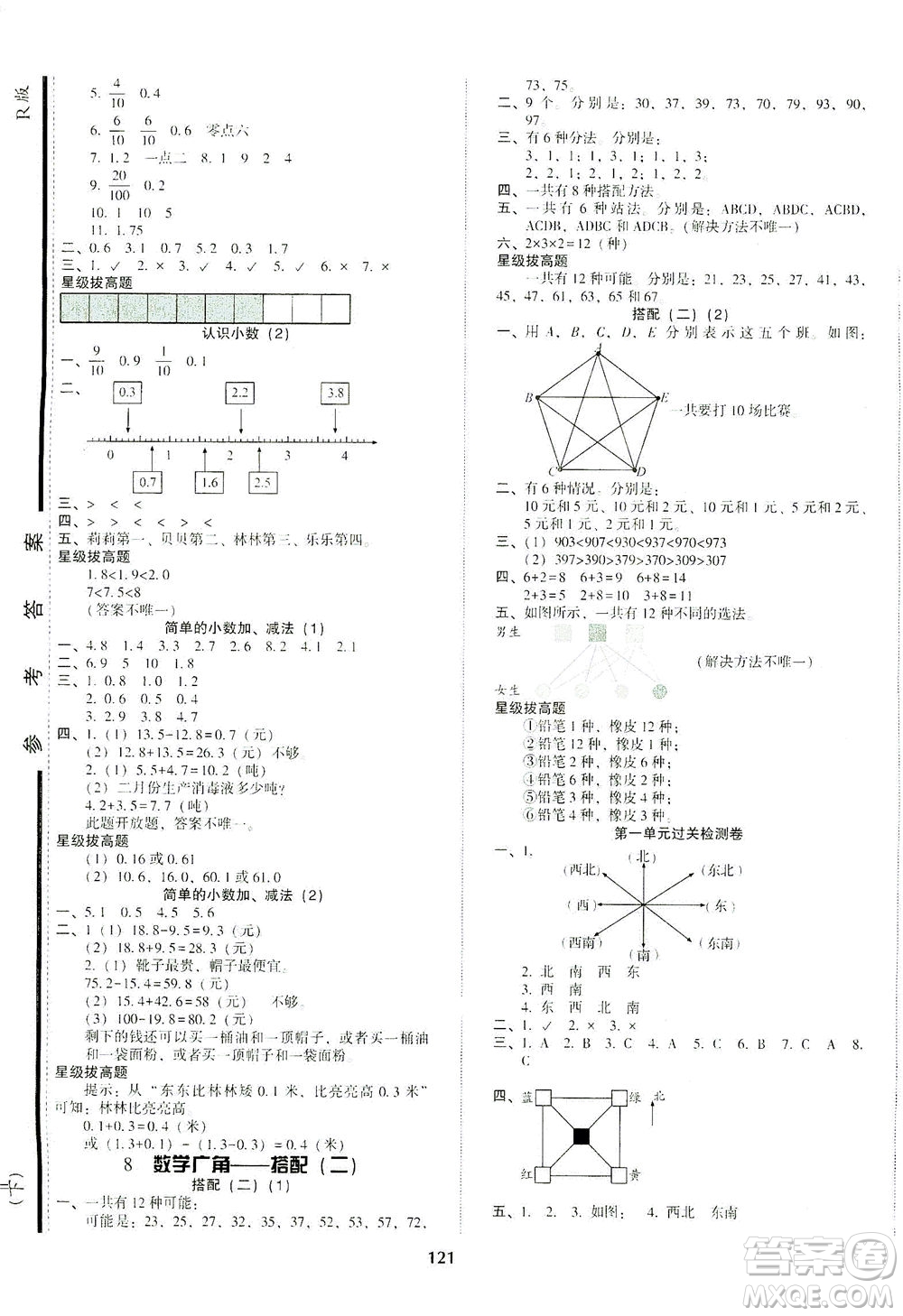 遼寧教育出版社2021尖子生課時作業(yè)三年級數(shù)學(xué)下冊人教版答案