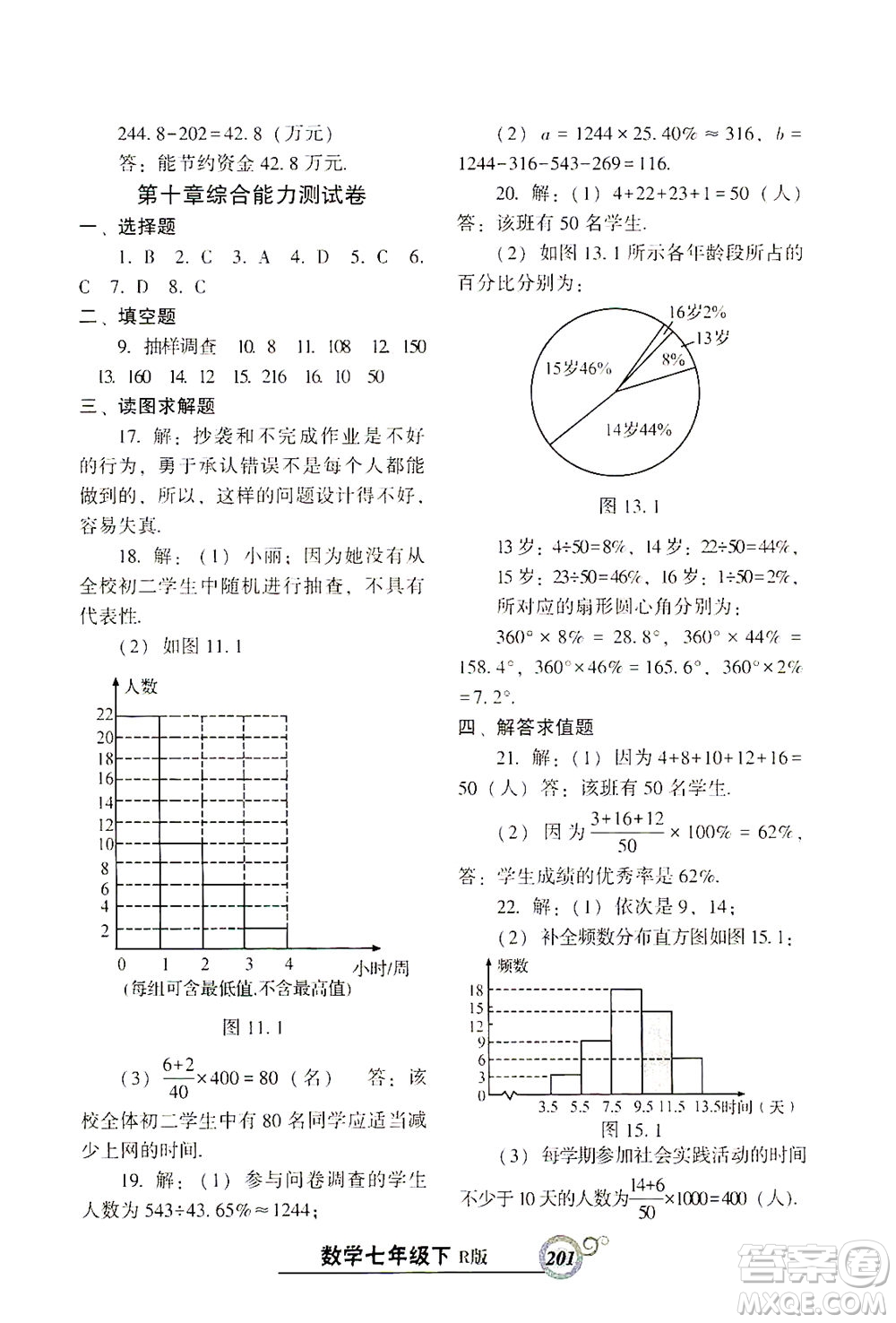 遼寧教育出版社2021尖子生課時(shí)作業(yè)七年級數(shù)學(xué)下冊人教版答案