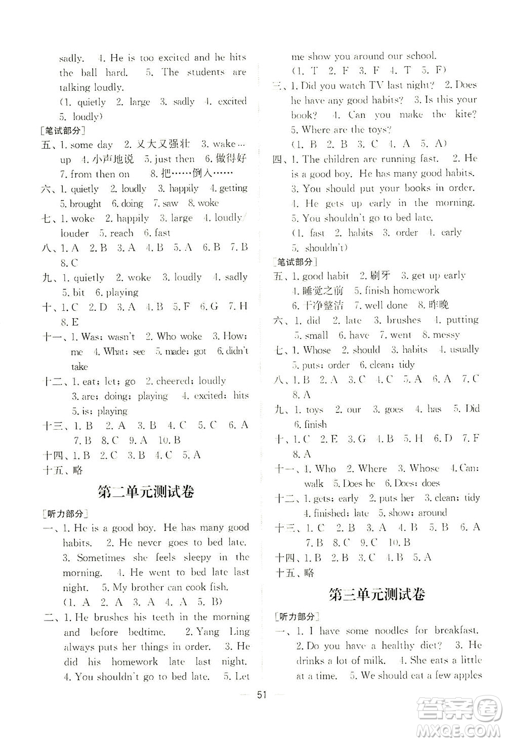 江蘇鳳凰美術(shù)出版社2021課時(shí)金練英語六年級(jí)6B江蘇版答案