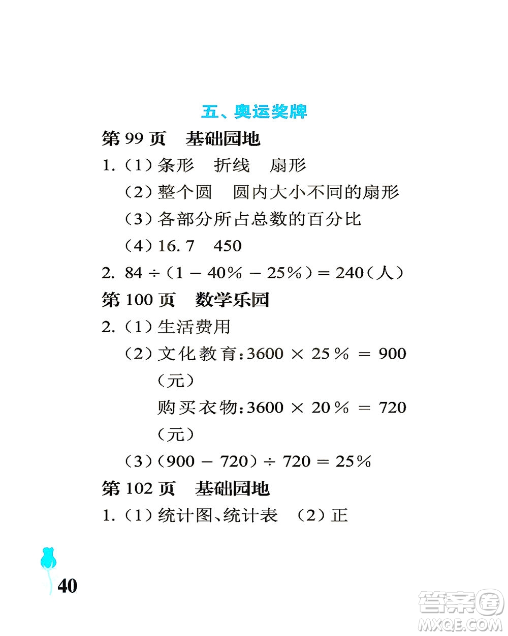 中國(guó)石油大學(xué)出版社2021行知天下數(shù)學(xué)六年級(jí)下冊(cè)青島版答案