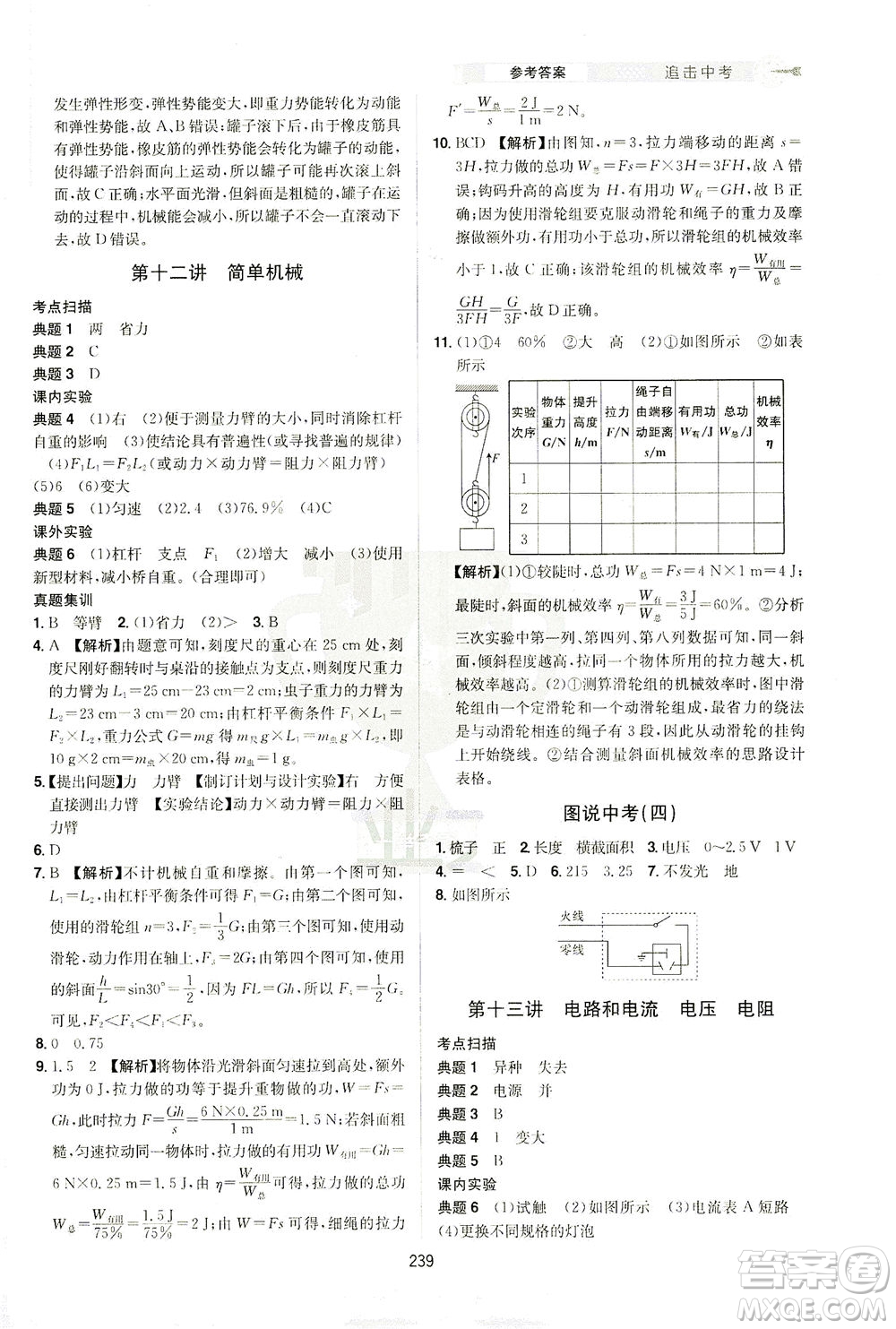 江西美術(shù)出版社2021追擊中考九年級(jí)物理下冊(cè)江西專版答案
