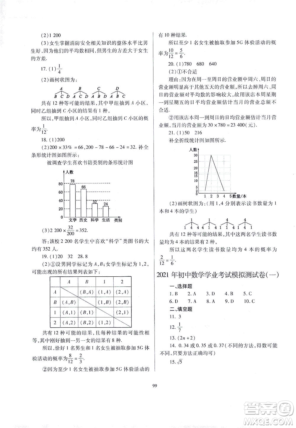 山西教育出版社2021山西省中考指導數(shù)學人教版答案
