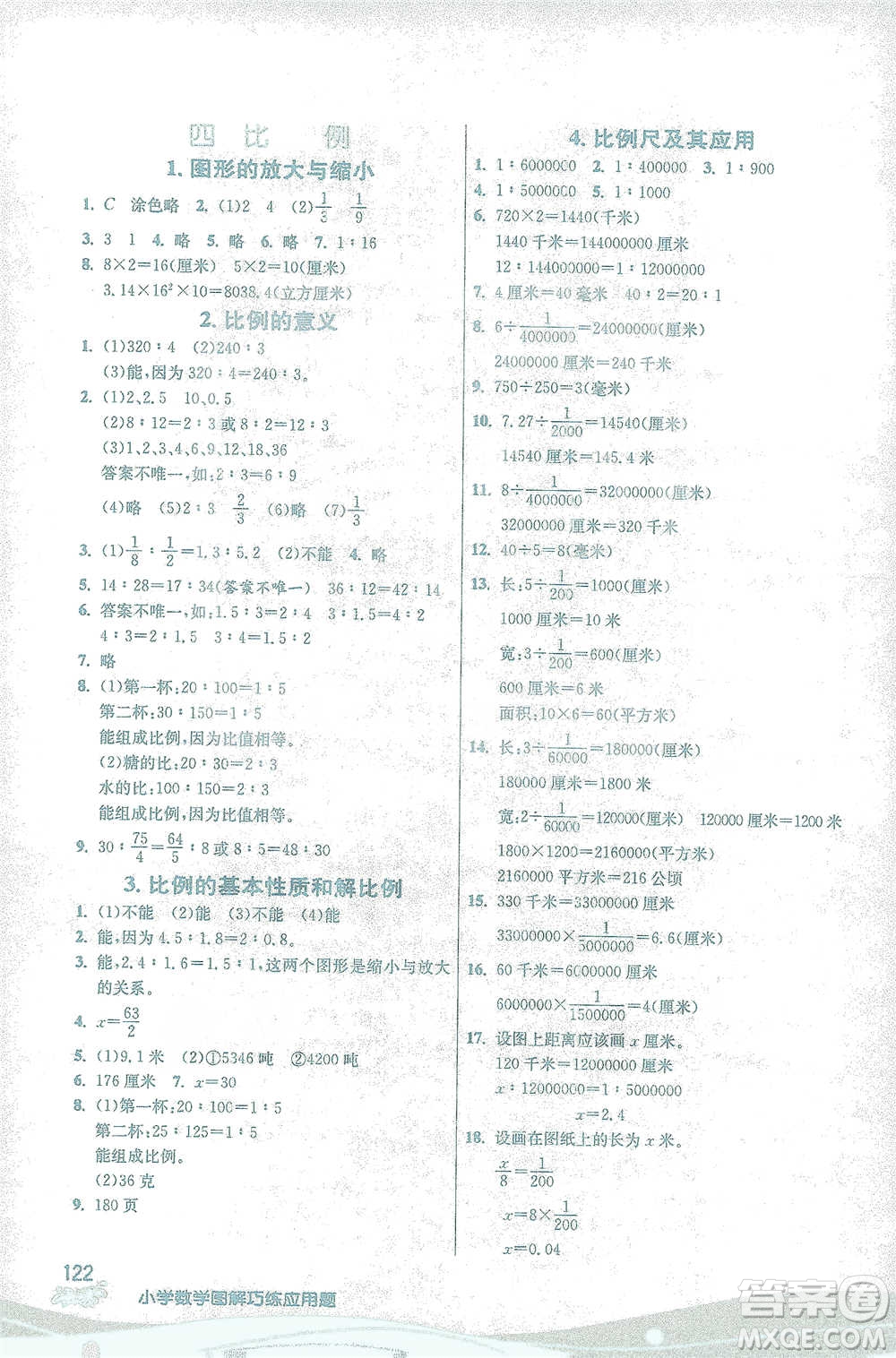 江蘇人民出版社2021小學數(shù)學圖解巧練應用題六年級下冊蘇教版參考答案
