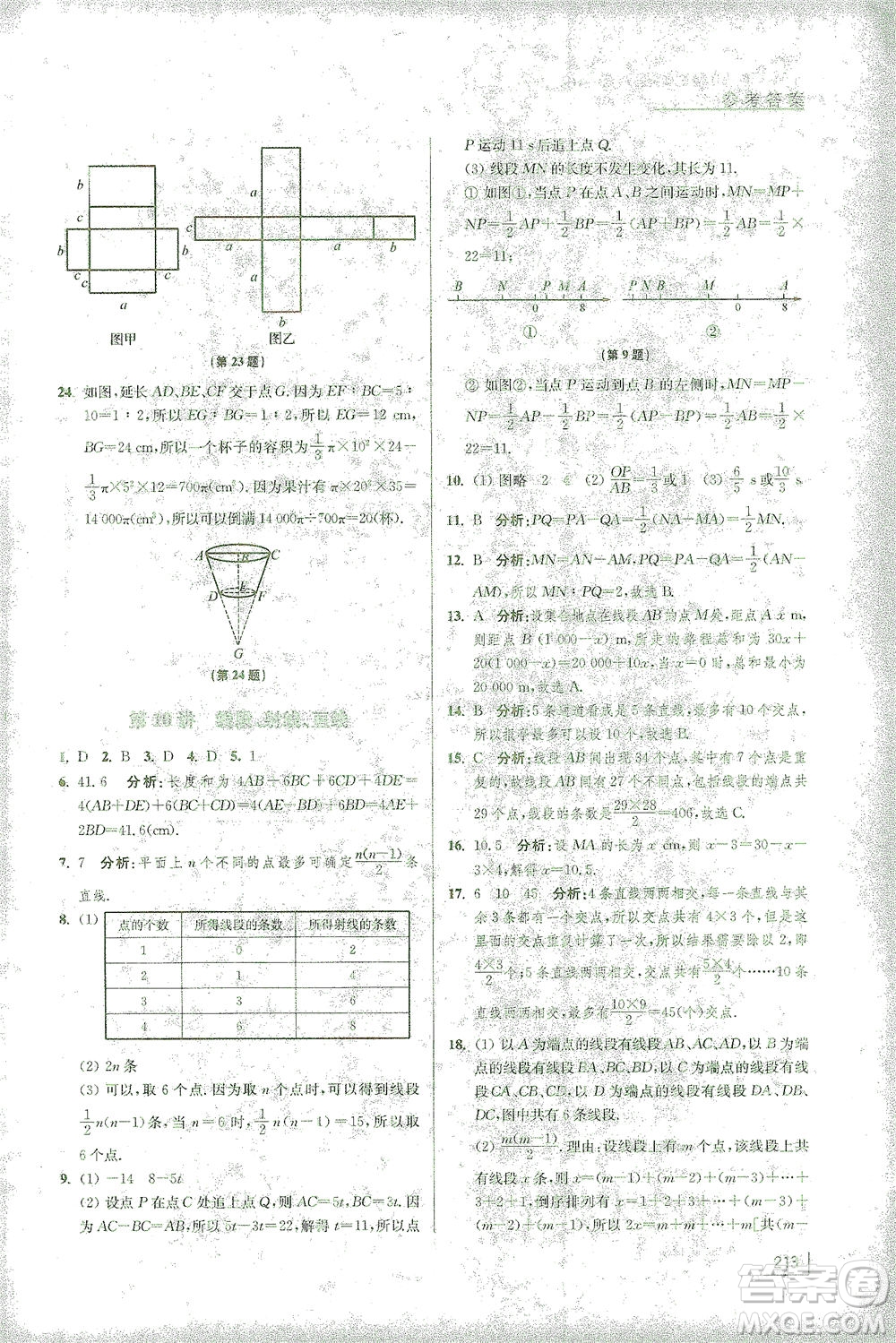 江蘇鳳凰美術(shù)出版社2021拓展思維探究與應(yīng)用七年級(jí)數(shù)學(xué)全一冊(cè)通用版答案