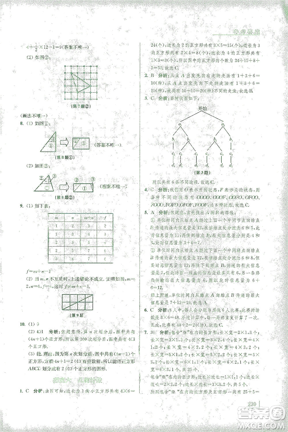江蘇鳳凰美術(shù)出版社2021拓展思維探究與應(yīng)用七年級(jí)數(shù)學(xué)全一冊(cè)通用版答案