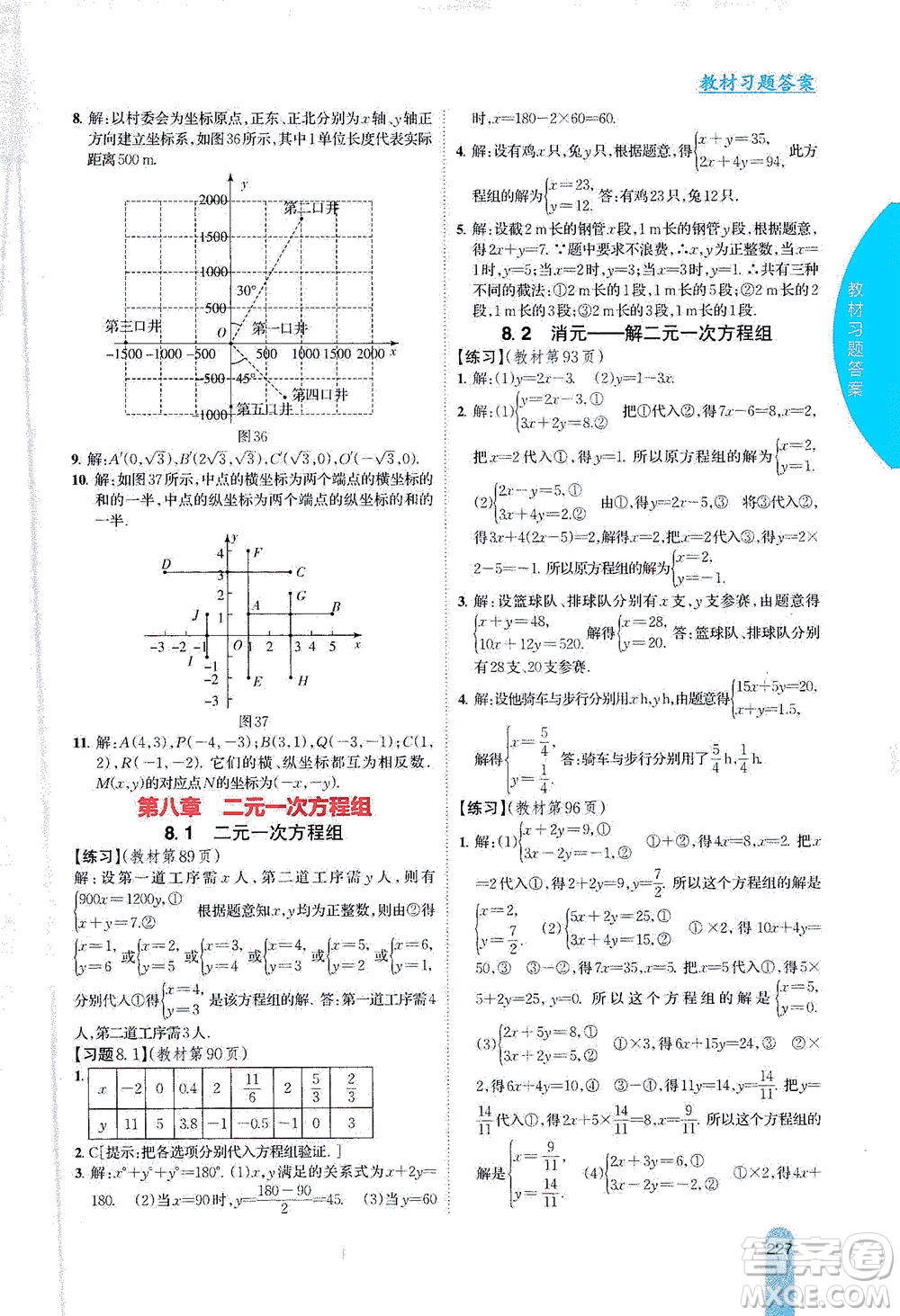 吉林人民出版社2021尖子生學(xué)案數(shù)學(xué)七年級下新課標(biāo)人教版答案