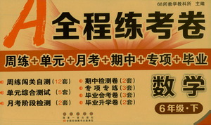 長(zhǎng)春出版社2021A+全程練考卷六年級(jí)數(shù)學(xué)下冊(cè)人教版答案