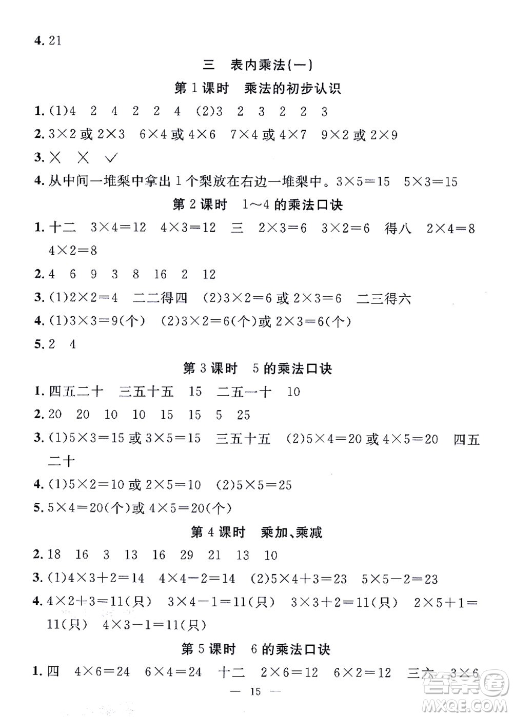 合肥工業(yè)大學(xué)出版社2021暑假集訓(xùn)一年級數(shù)學(xué)SJ蘇教版答案