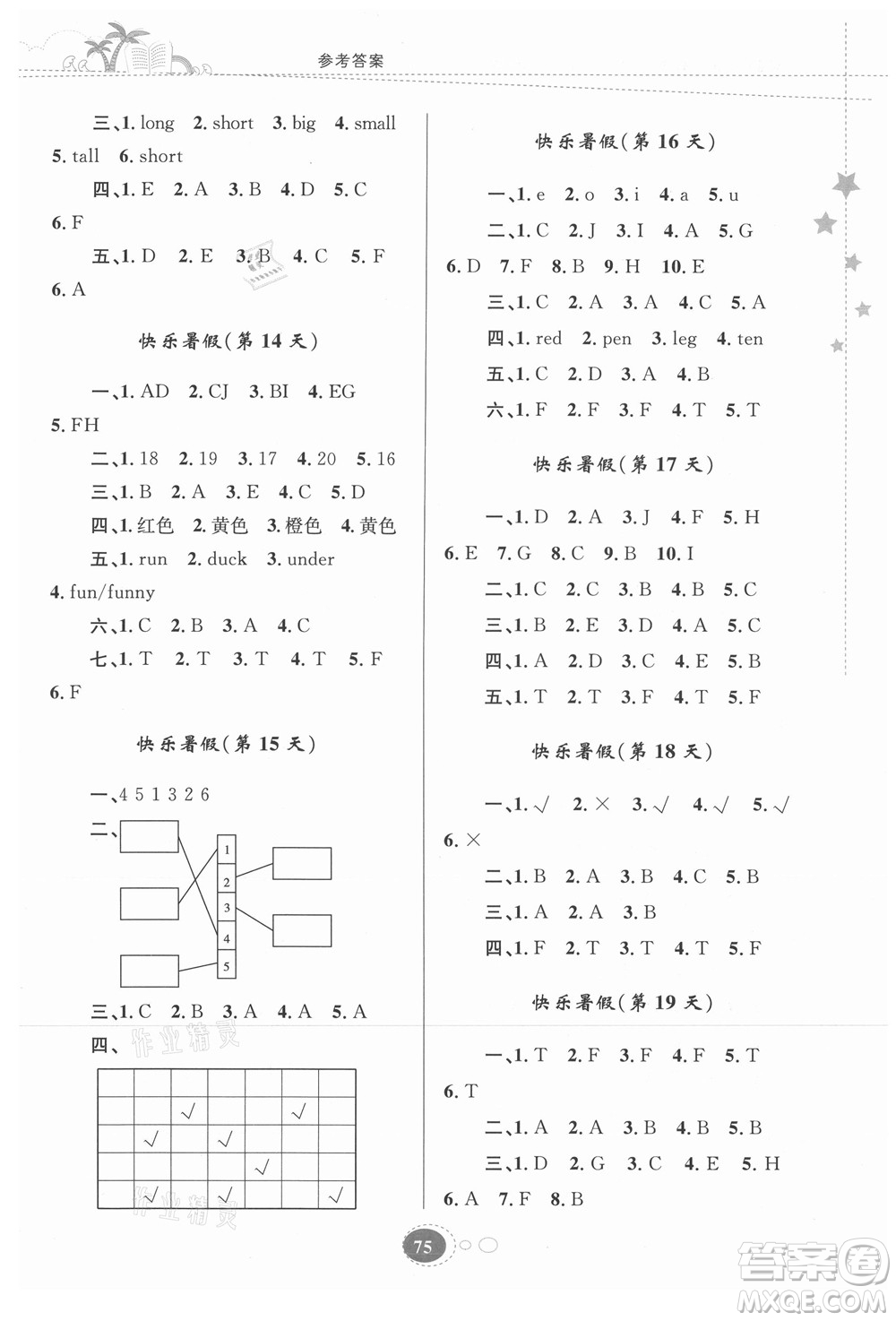 貴州人民出版社2021暑假作業(yè)三年級(jí)英語(yǔ)人教版答案