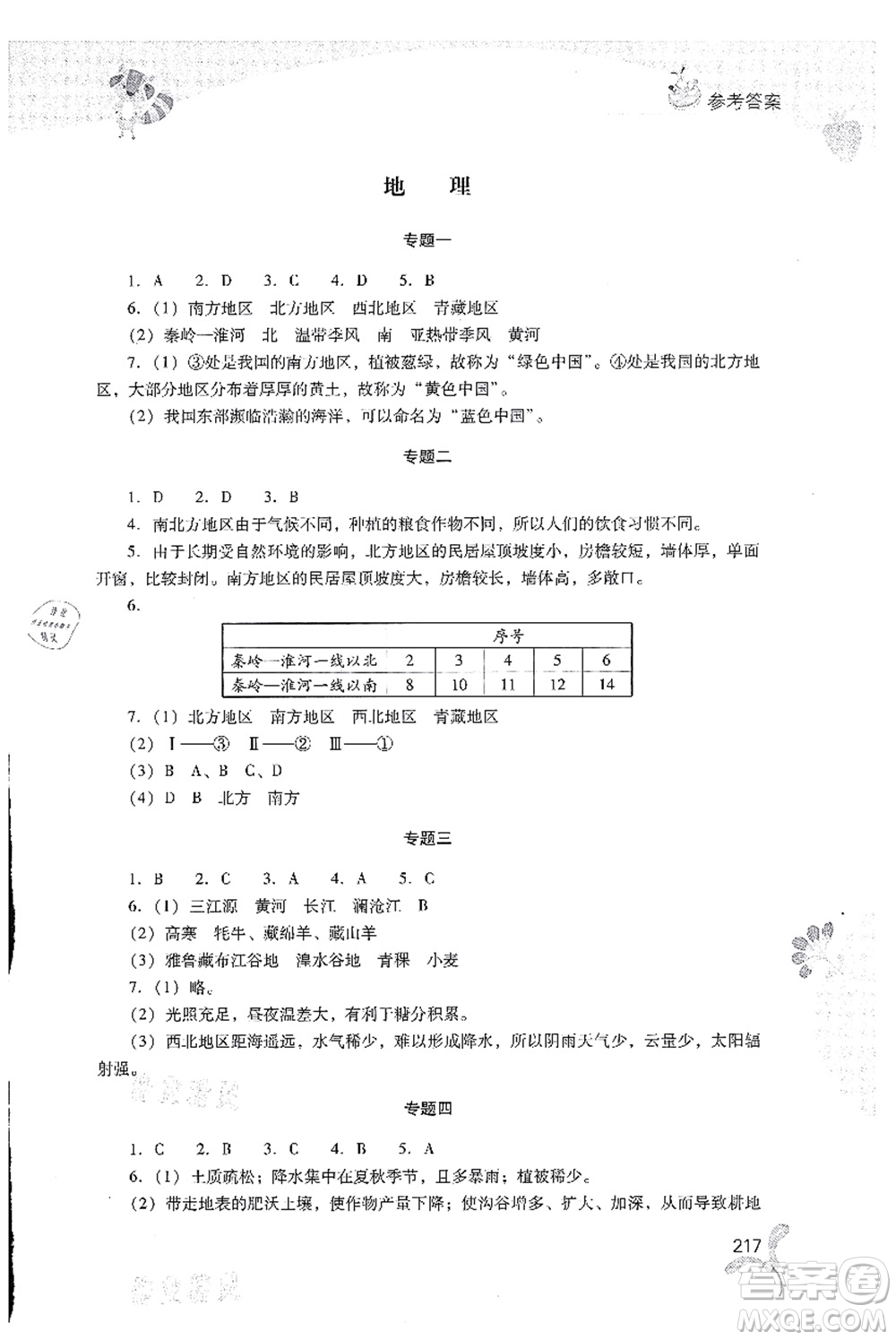 山西教育出版社2021快樂暑假八年級綜合B版答案