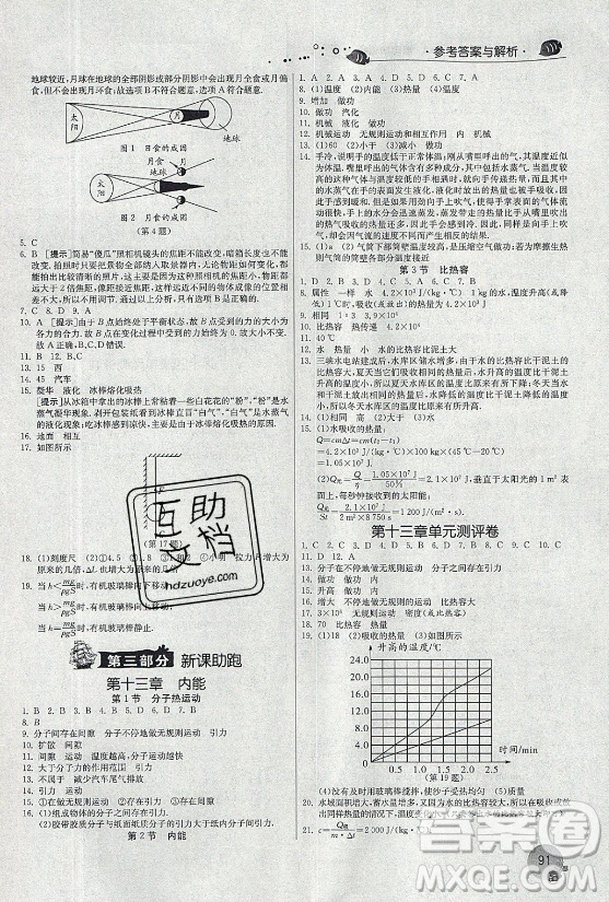 江蘇人民出版社2021實(shí)驗(yàn)班提優(yōu)訓(xùn)練暑假銜接物理八升九年級(jí)RMJY人教版答案