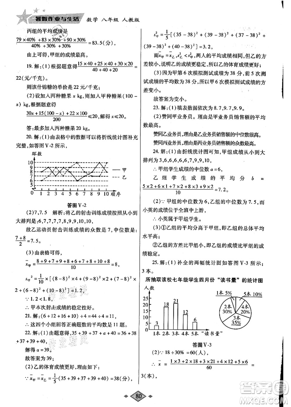 陜西師范大學出版總社有限公司2021暑假作業(yè)與生活八年級數(shù)學人教版答案