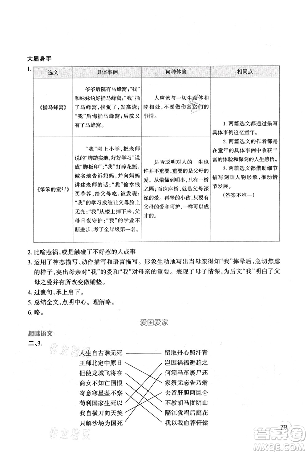 遼寧師范大學(xué)出版社2021暑假樂園五年級語文答案